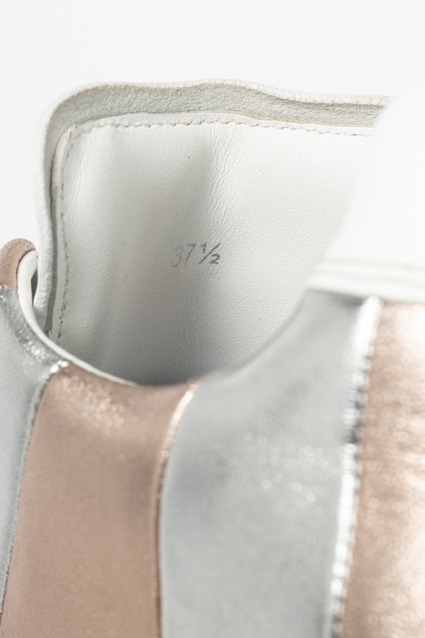 Jimmy Choo SS21 Diamond Light Rose Gold & Silver Metallic Nappa Sneakers