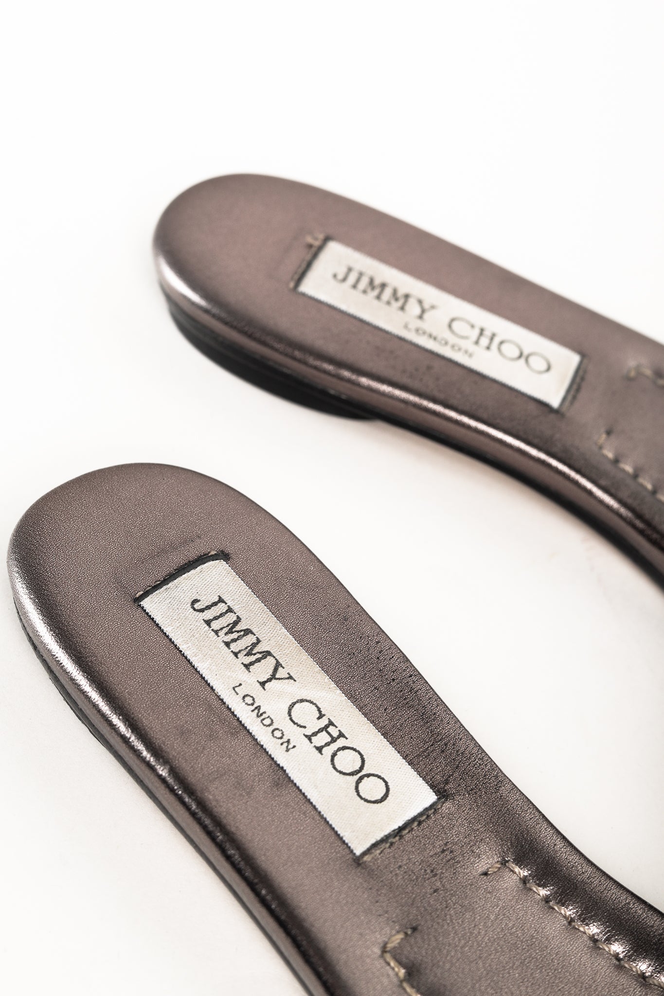Jimmy Choo Neave Embelllished Floral Light Mocha Leather Sandal