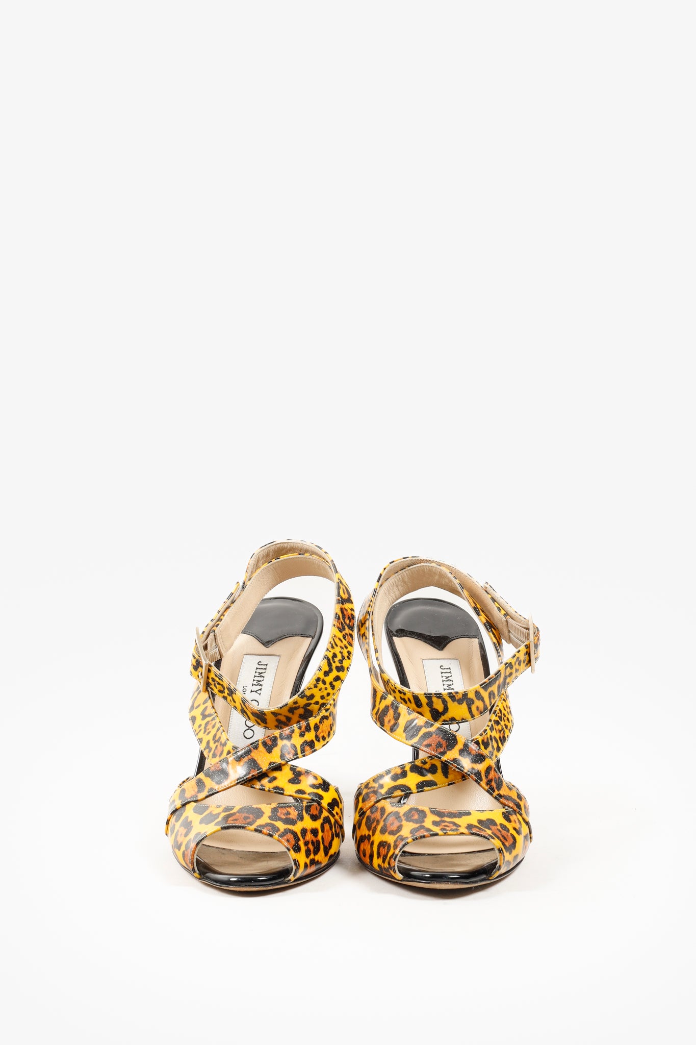 Jimmy Choo Multicolor Patent Leopard Animal Print Heels