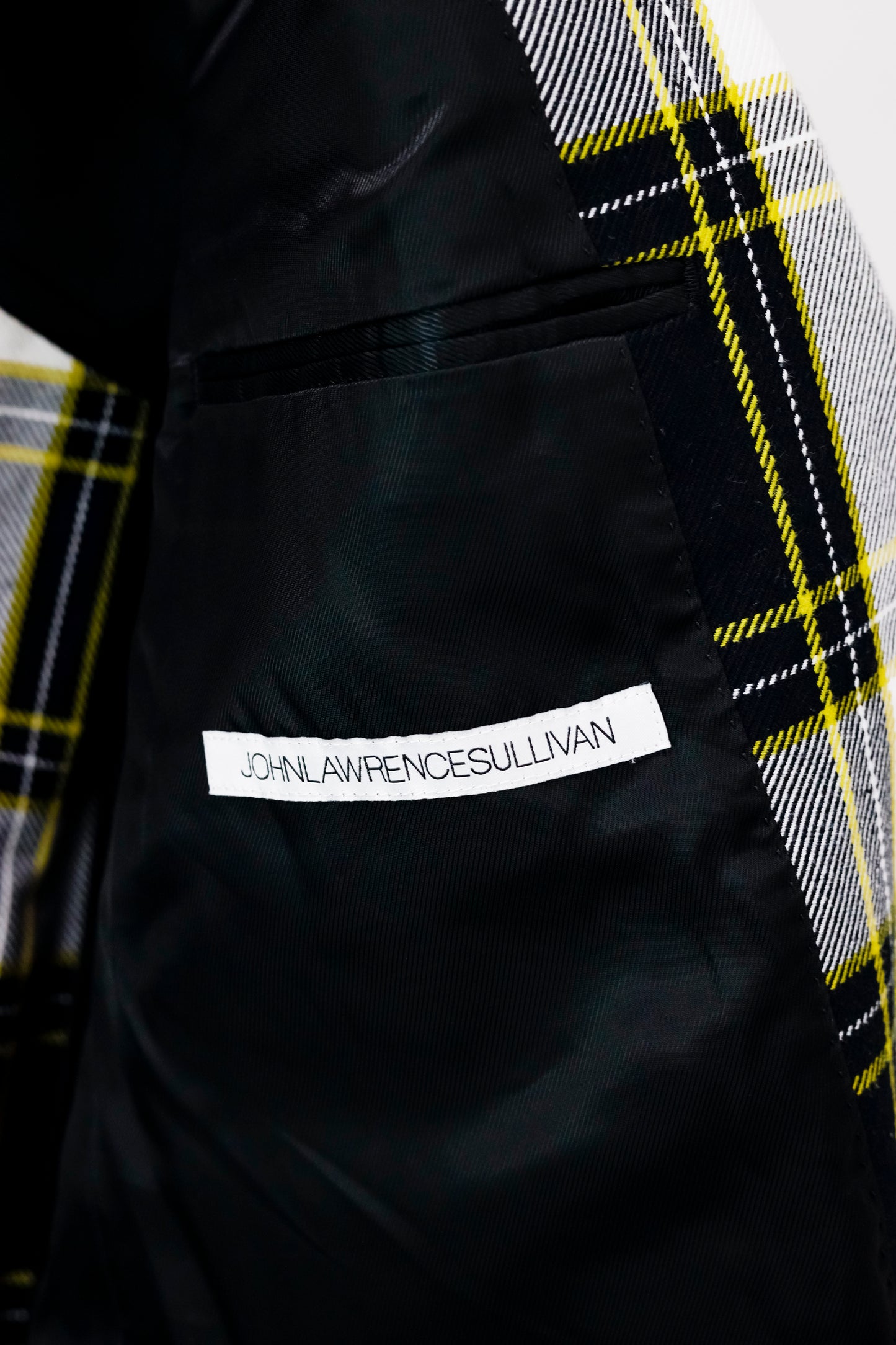 John Lawrence Sullivan Black and White Plaid Jacket