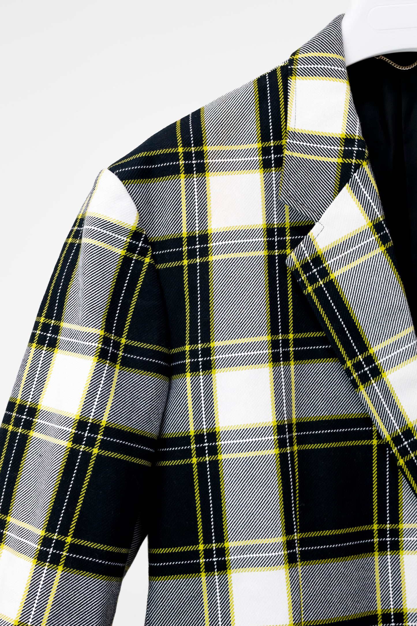 John Lawrence Sullivan Black and White Plaid Jacket