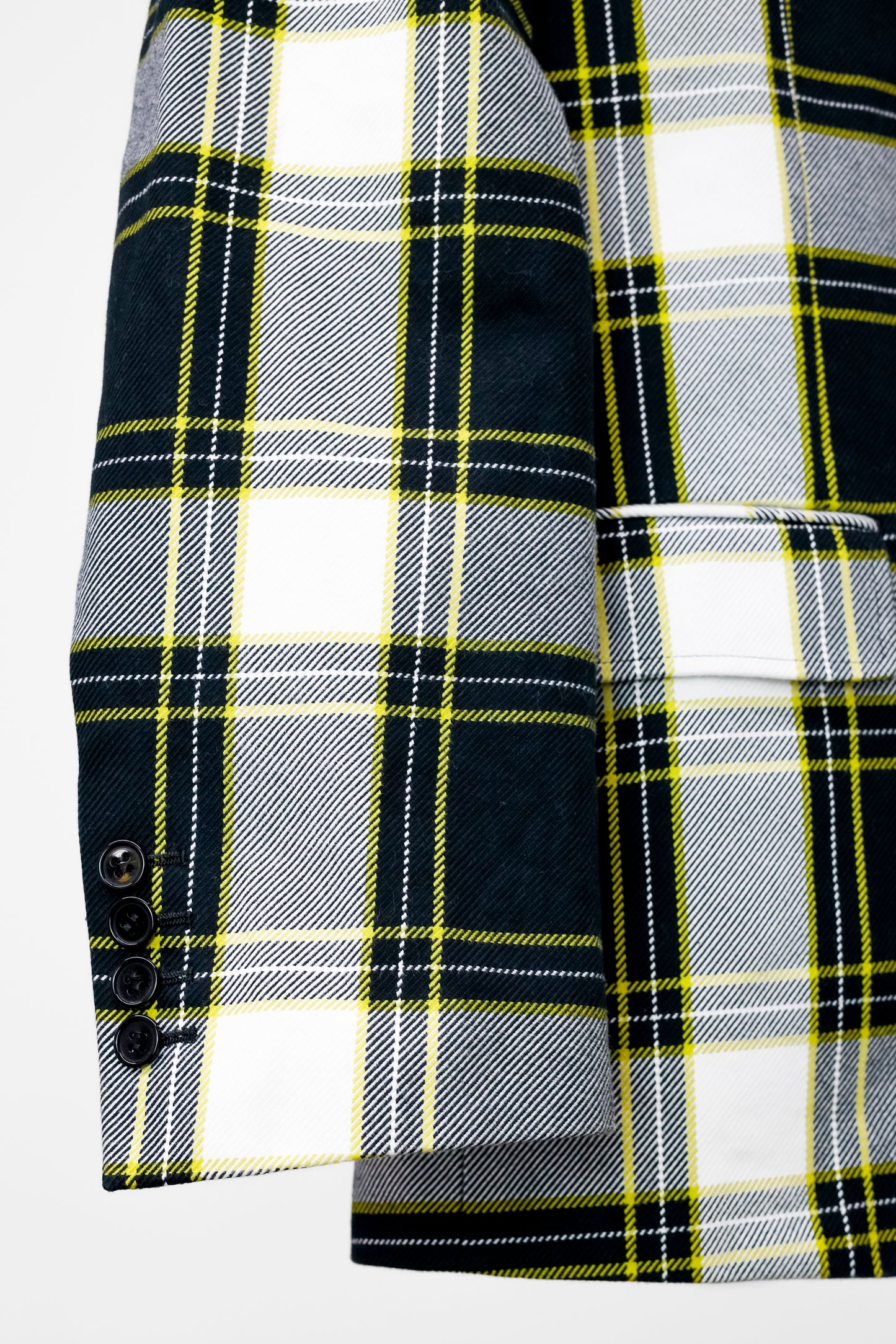 John Lawrence Sullivan Black and White Plaid Jacket