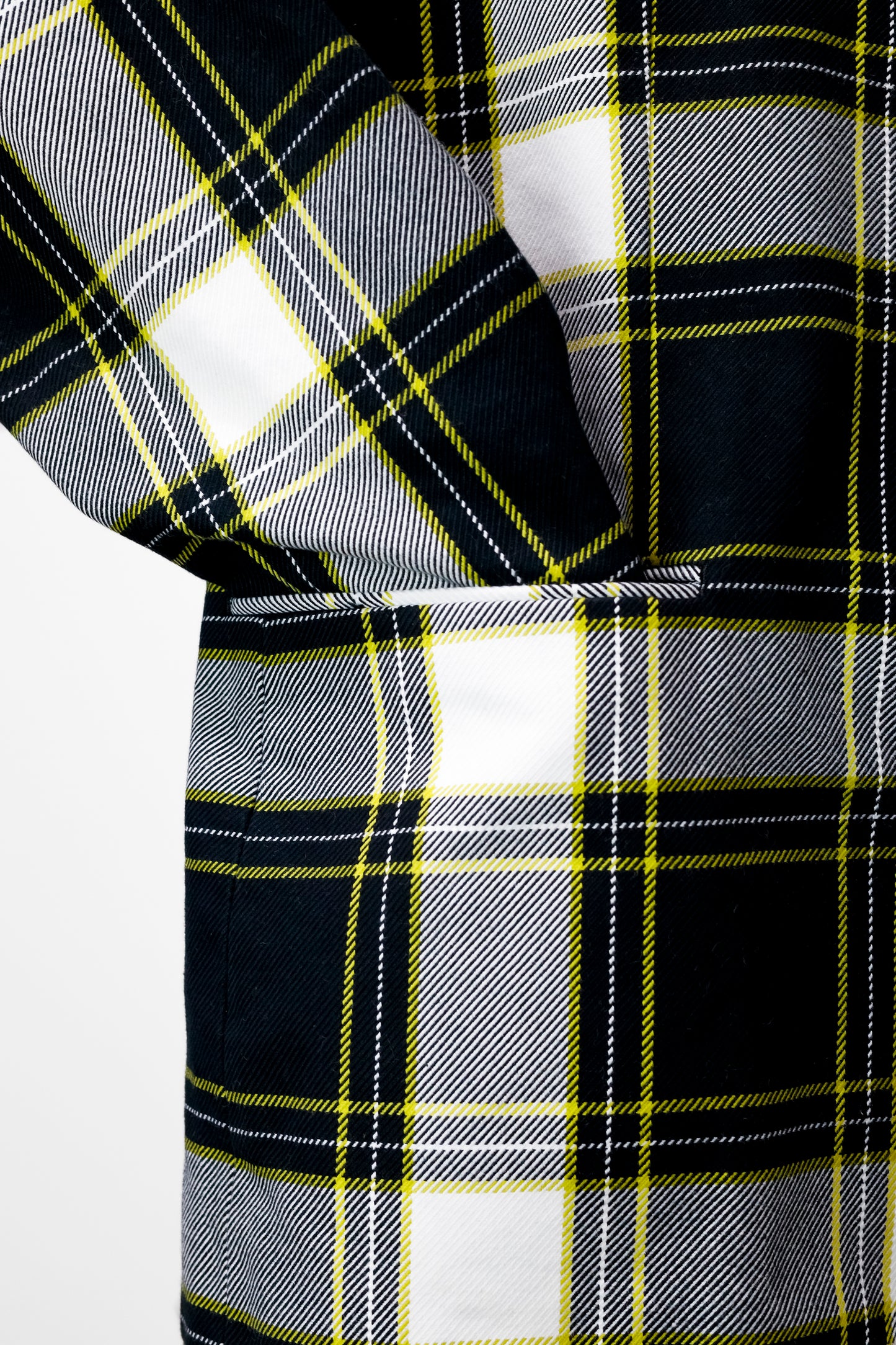John Lawrence Sullivan Black and White Plaid Jacket