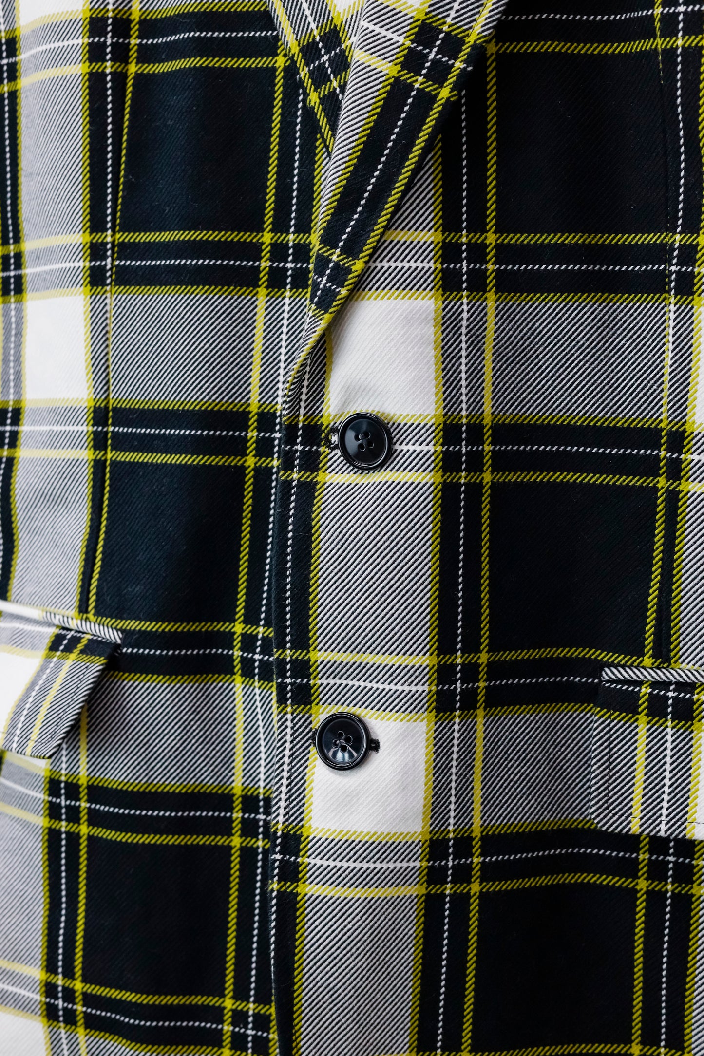 John Lawrence Sullivan Black and White Plaid Jacket