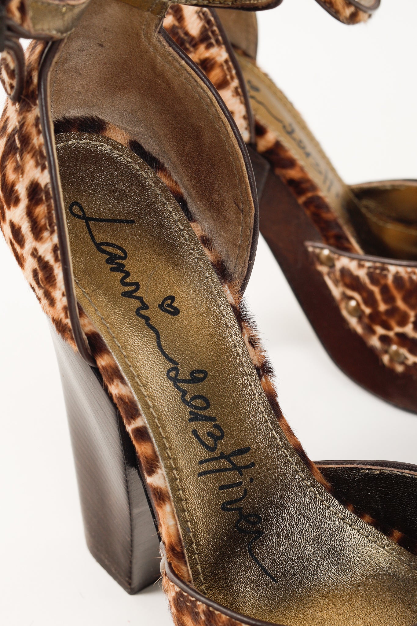 Lanvin AW/13 Brown Leopard Pony Hair Platform Heels
