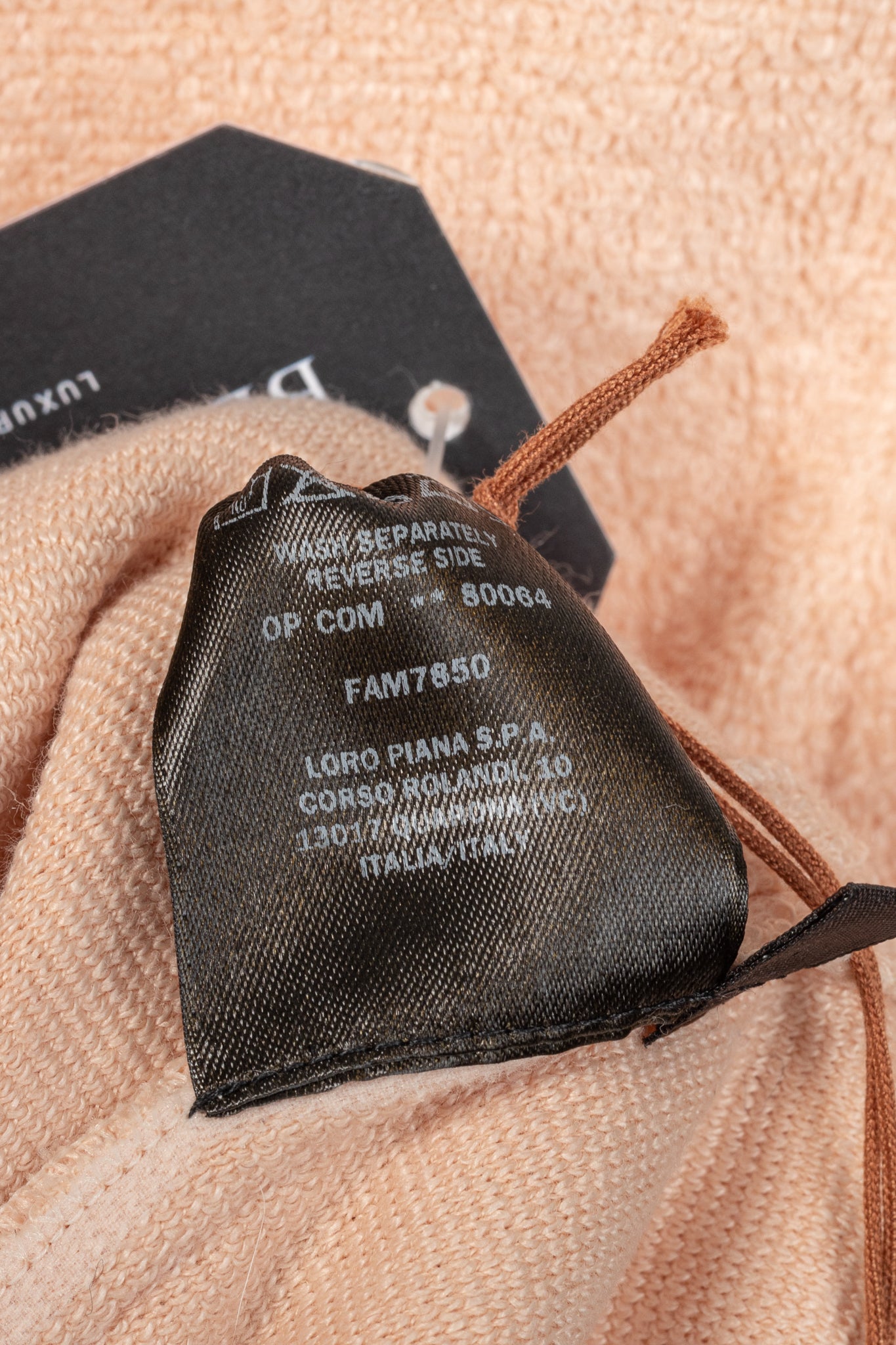 Loro Piana Light Coral Panarea Linen & Cotton Henley Sweater