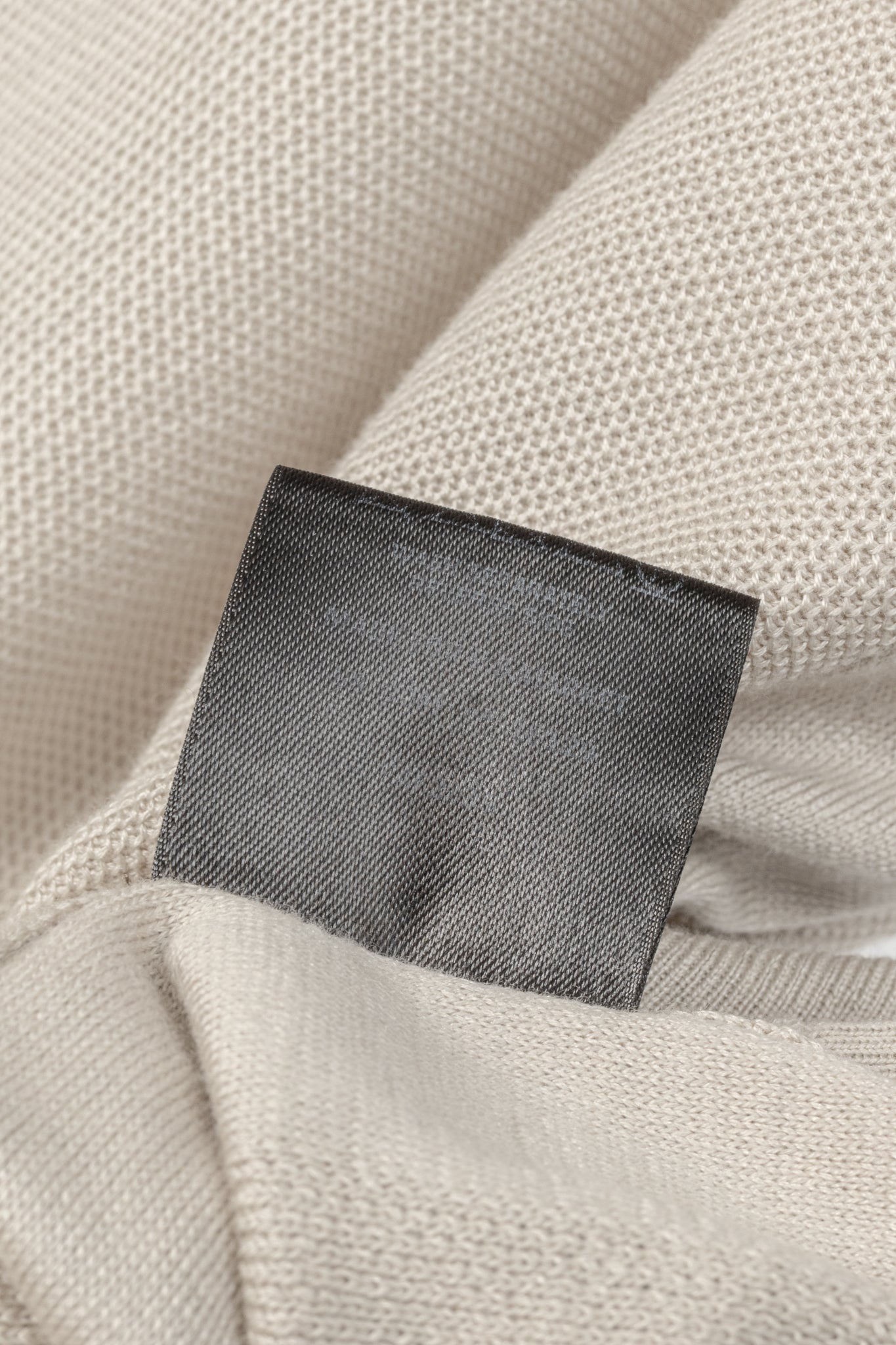 Loro Piana Beige Silk & Cotton Knit Short-Sleeve Sweater