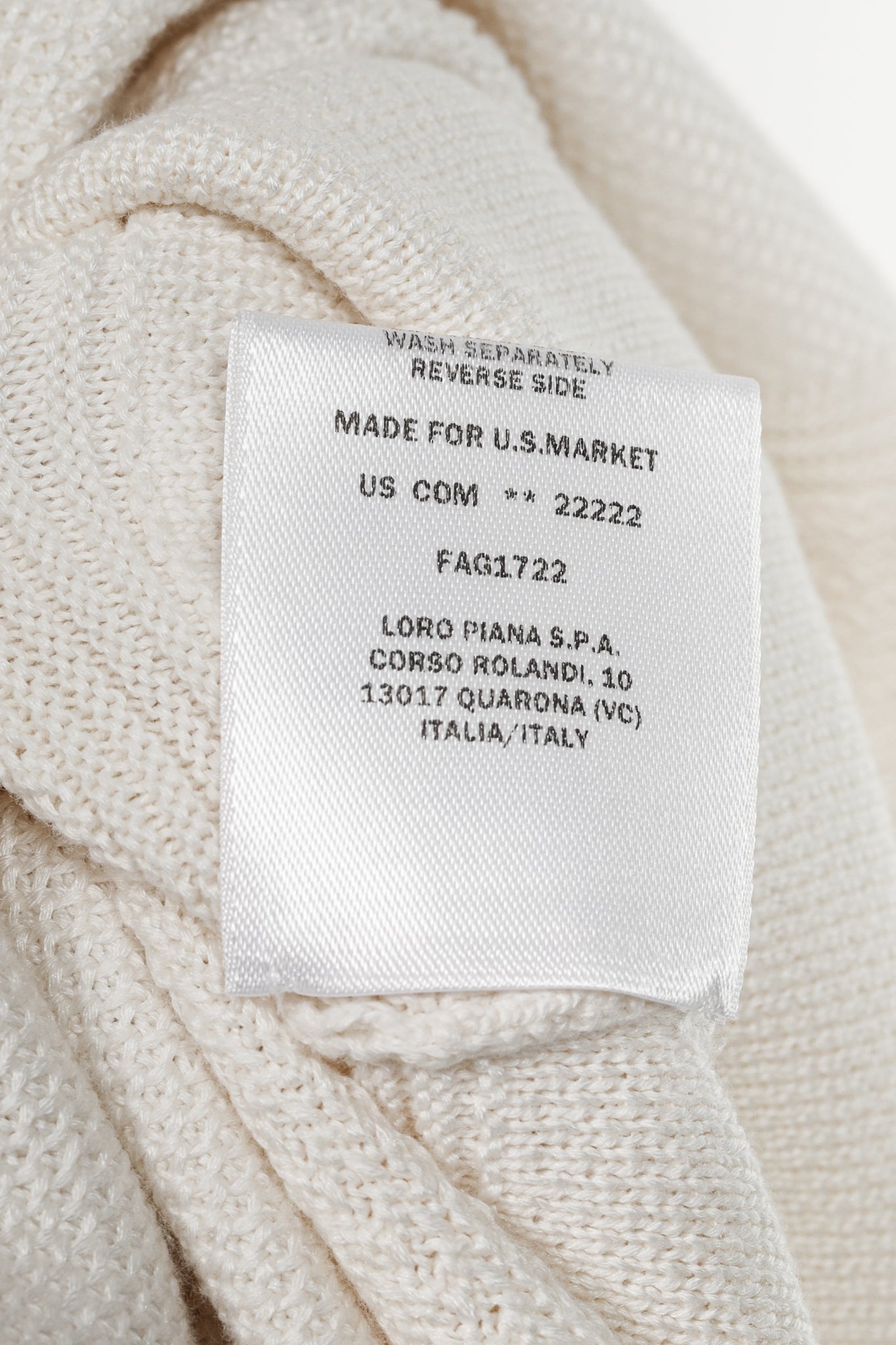 Loro Piana Ivory Silk & Cotton Textured Knit Dress