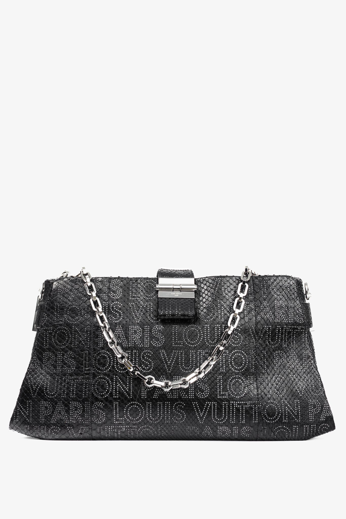 Louis Vuitton AW/08 Runway Lutece Black Perfore Python Shoulder Bag