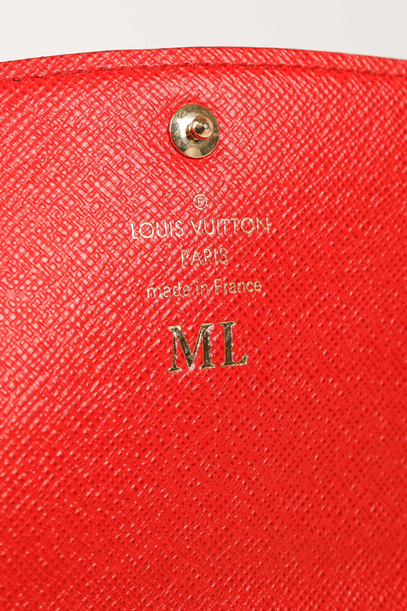 Louis Vuitton Brown Monogram Canvas Red Bloom Flower Emilie Wallet Coquelicot