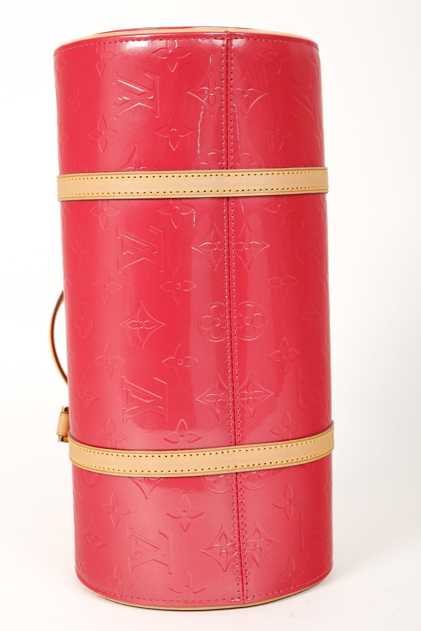 Louis Vuitton Bedford Framboise Monogram Vernis Leather Barrel Bag
