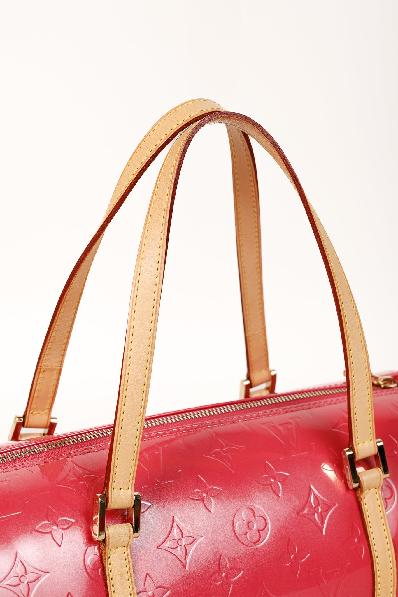 Louis Vuitton Bedford Framboise Monogram Vernis Leather Barrel Bag