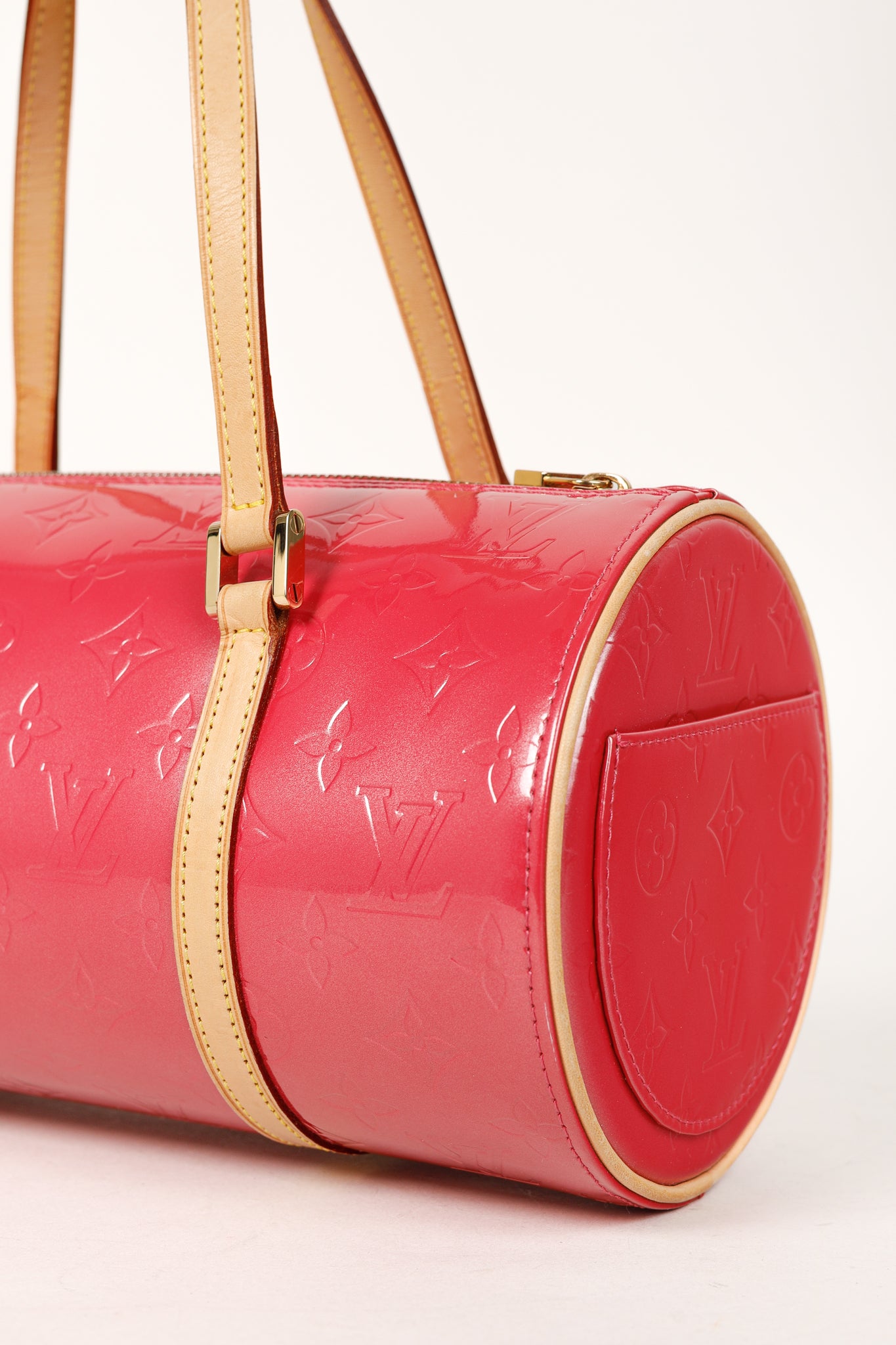 Louis Vuitton Bedford Framboise Monogram Vernis Leather Barrel Bag