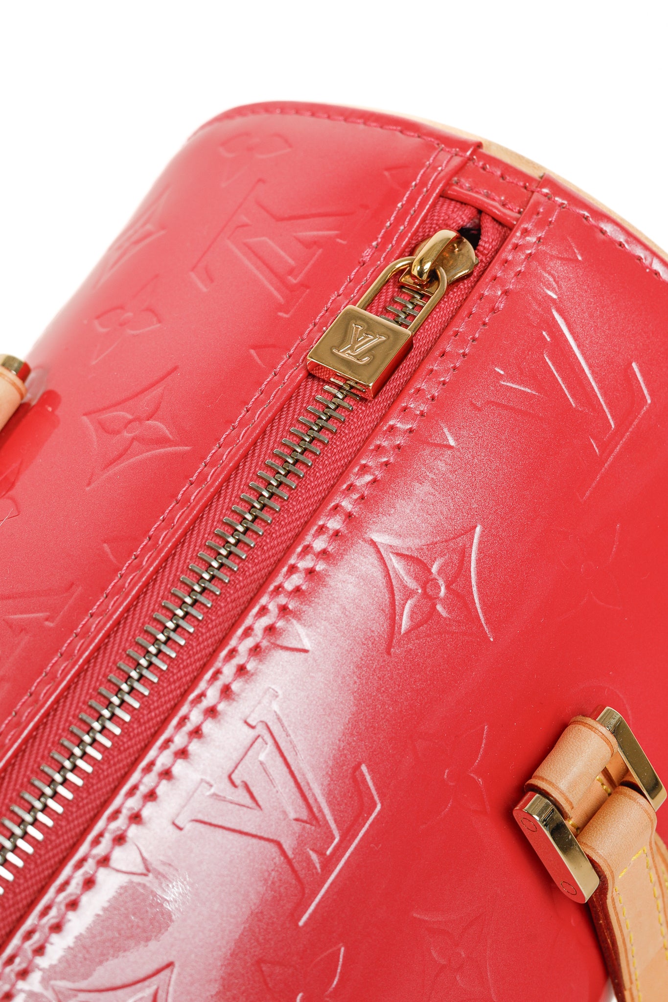 Louis Vuitton Bedford Framboise Monogram Vernis Leather Barrel Bag