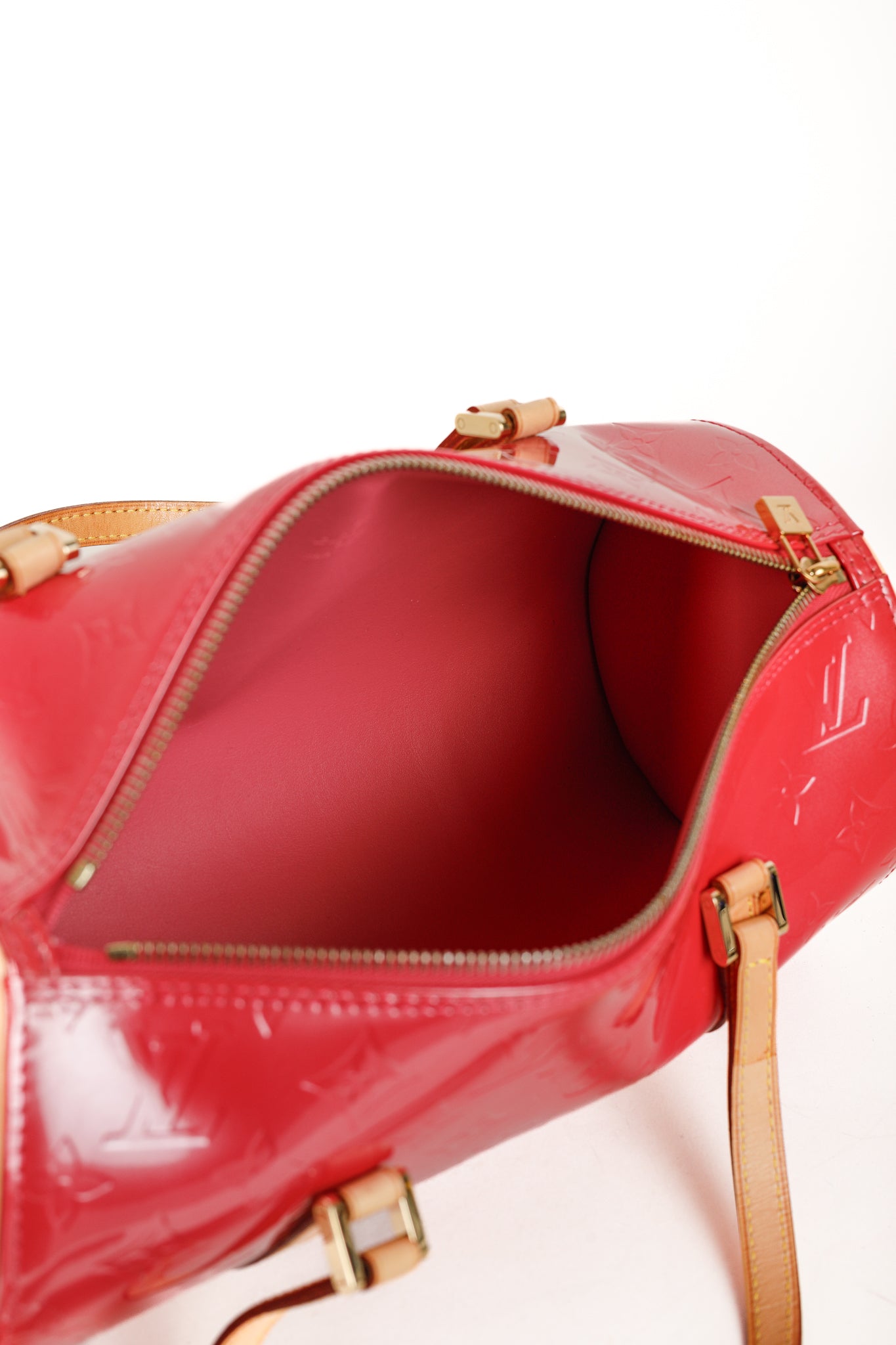 Louis Vuitton Bedford Framboise Monogram Vernis Leather Barrel Bag