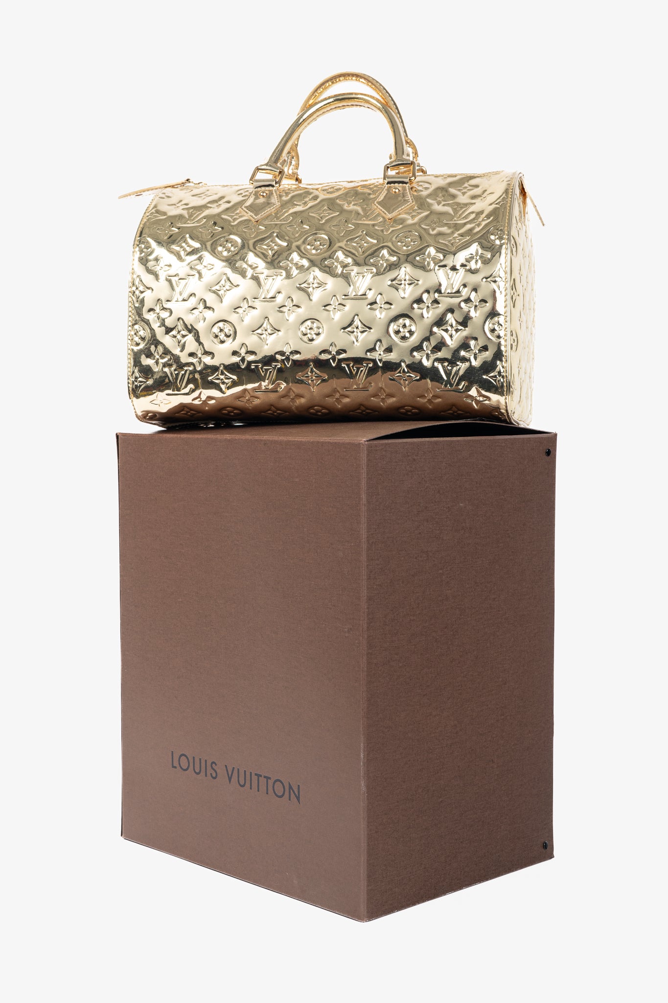 Louis Vuitton Speedy 30 Miroir Dore Monogram Miroir Boston Bag