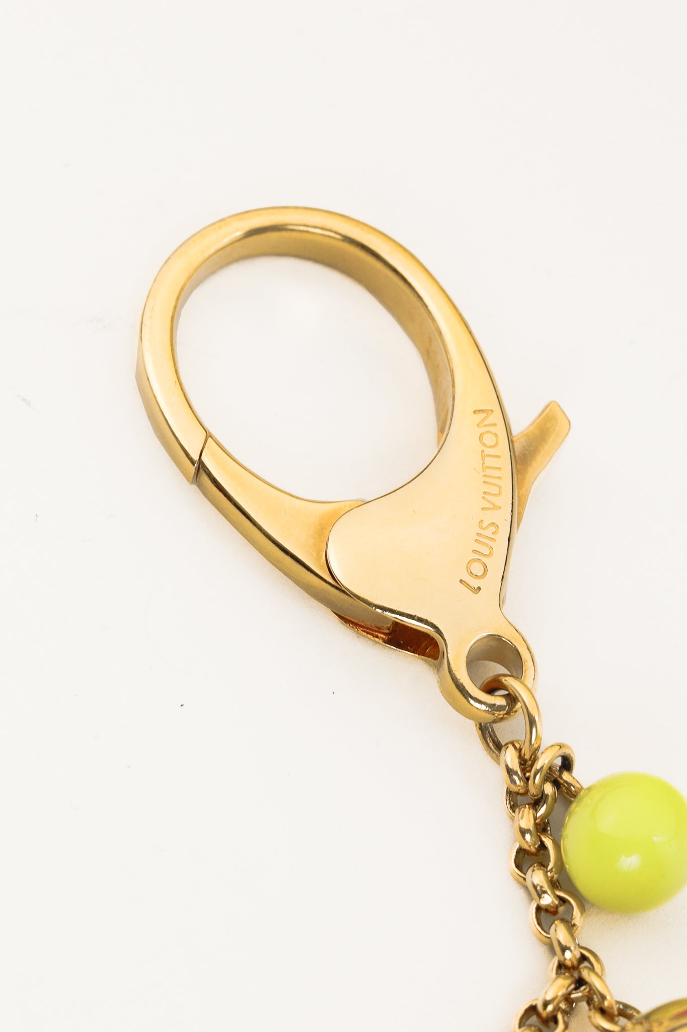 Louis Vuitton Grelot Gold-Tone Spherical-Charm Key Chain