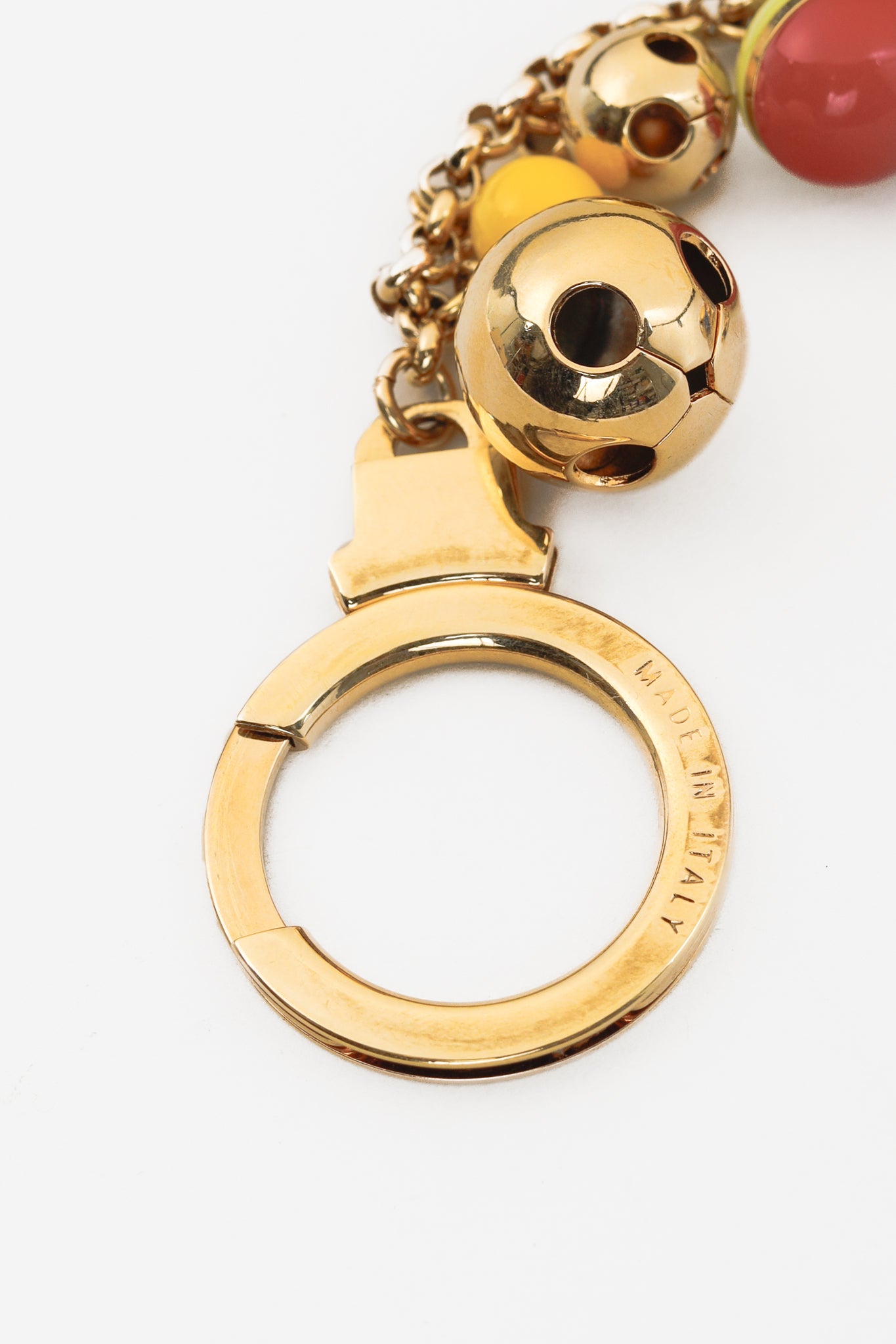 Louis Vuitton Grelot Gold-Tone Spherical-Charm Key Chain