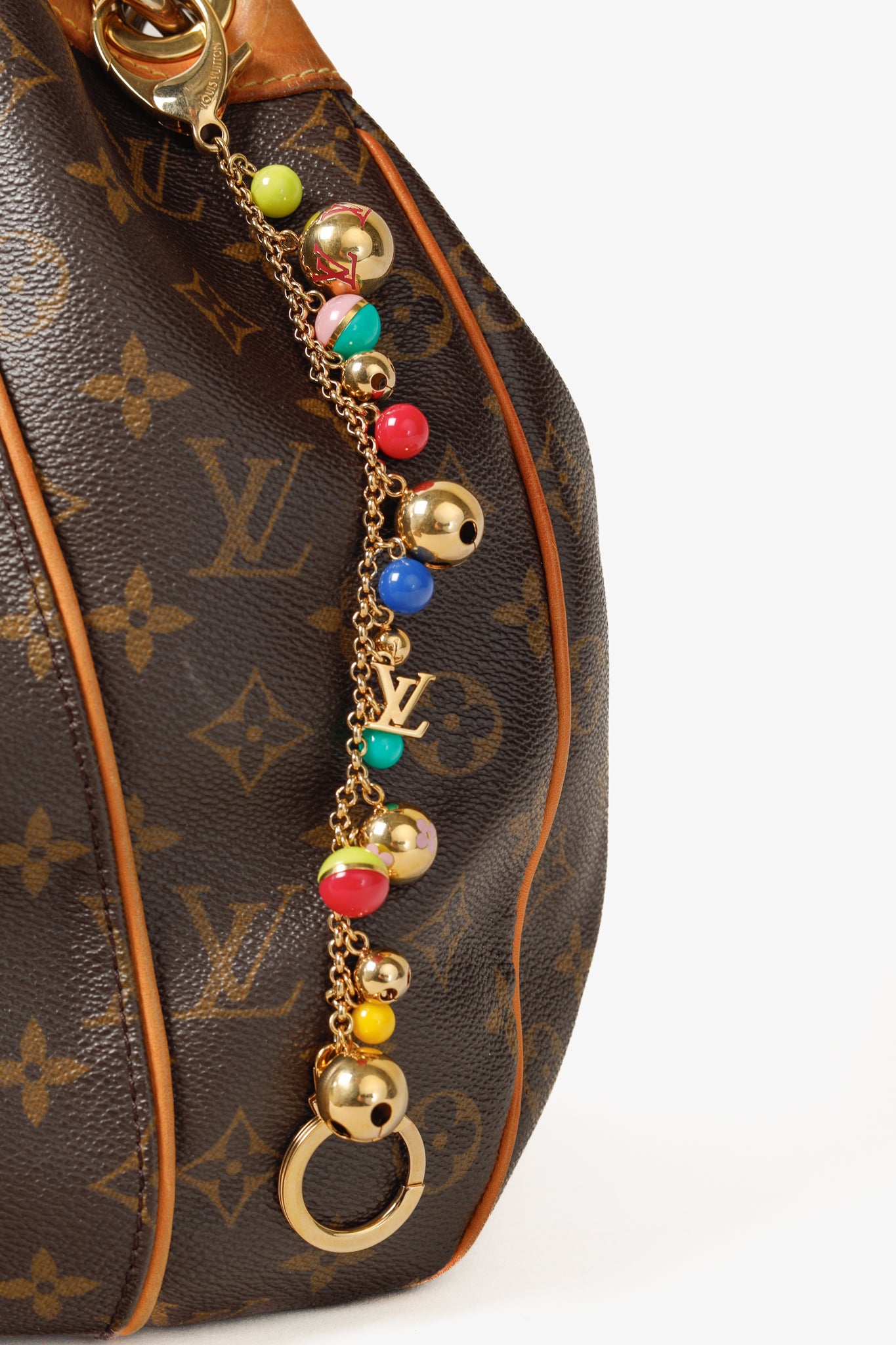 Louis Vuitton Grelot Gold-Tone Spherical-Charm Key Chain