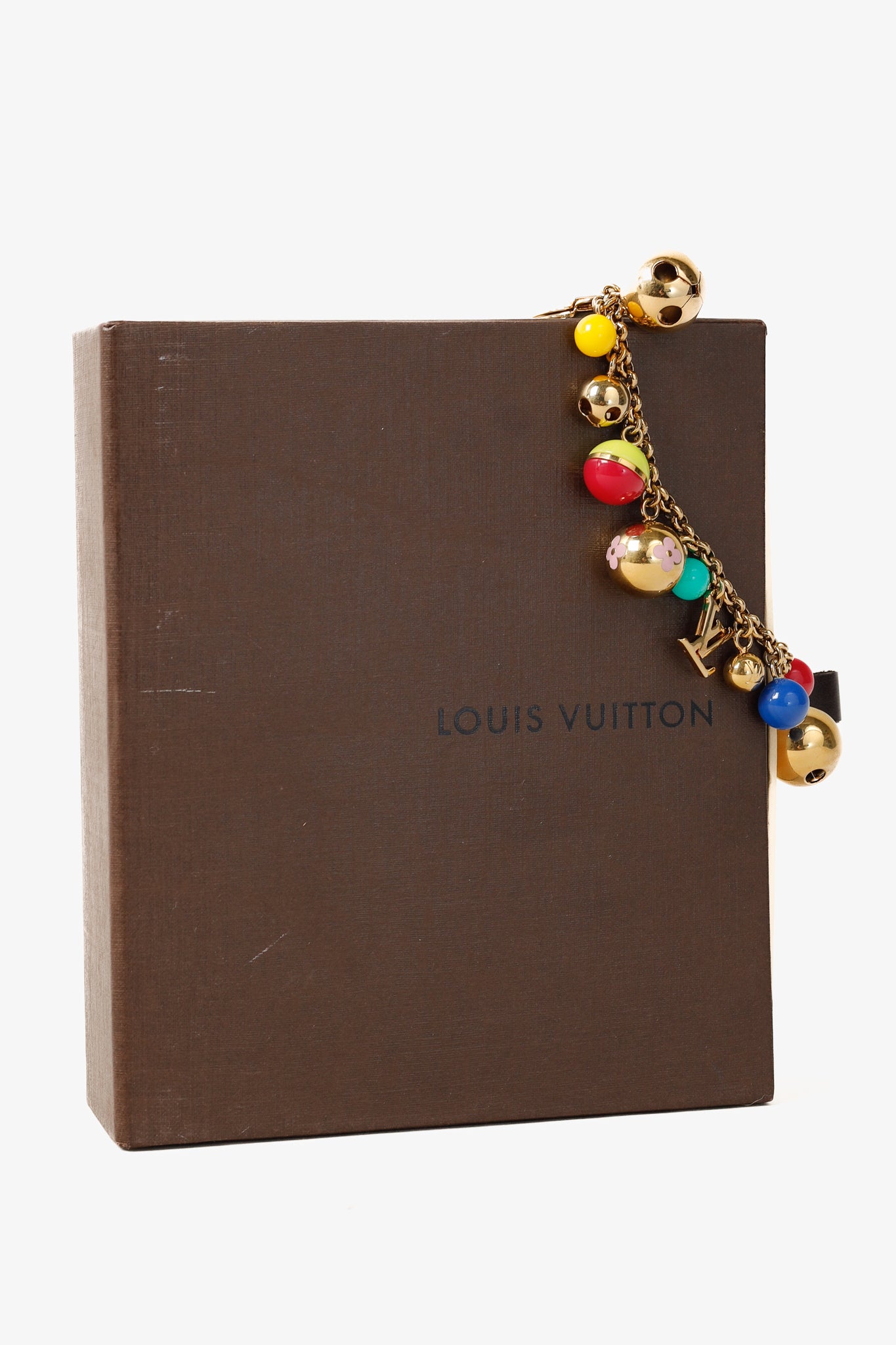 Louis Vuitton Grelot Gold-Tone Spherical-Charm Key Chain