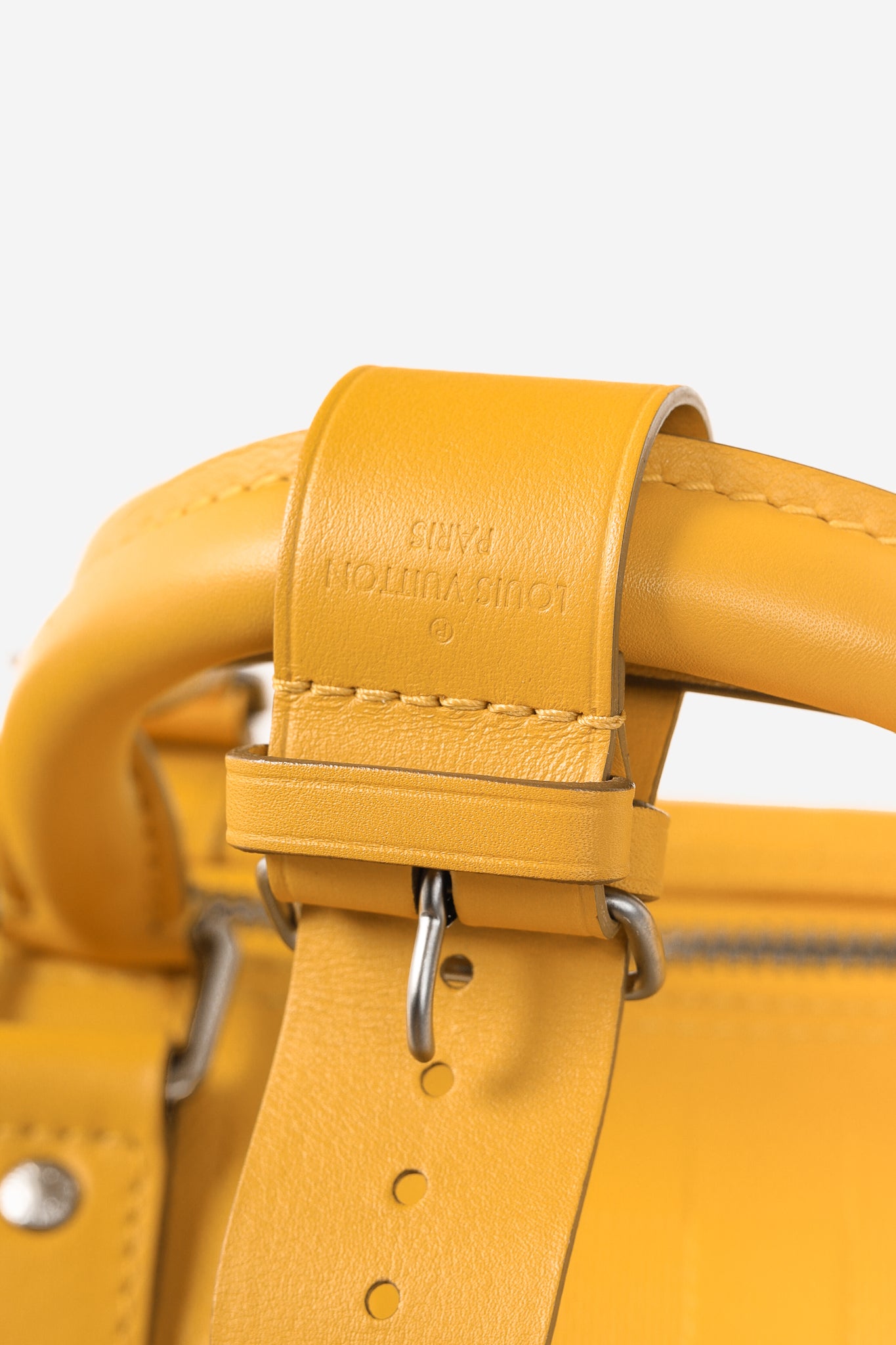 Louis Vuitton Keepall Bandouliere 45 in Damier Infiniti Safran Yellow Leather