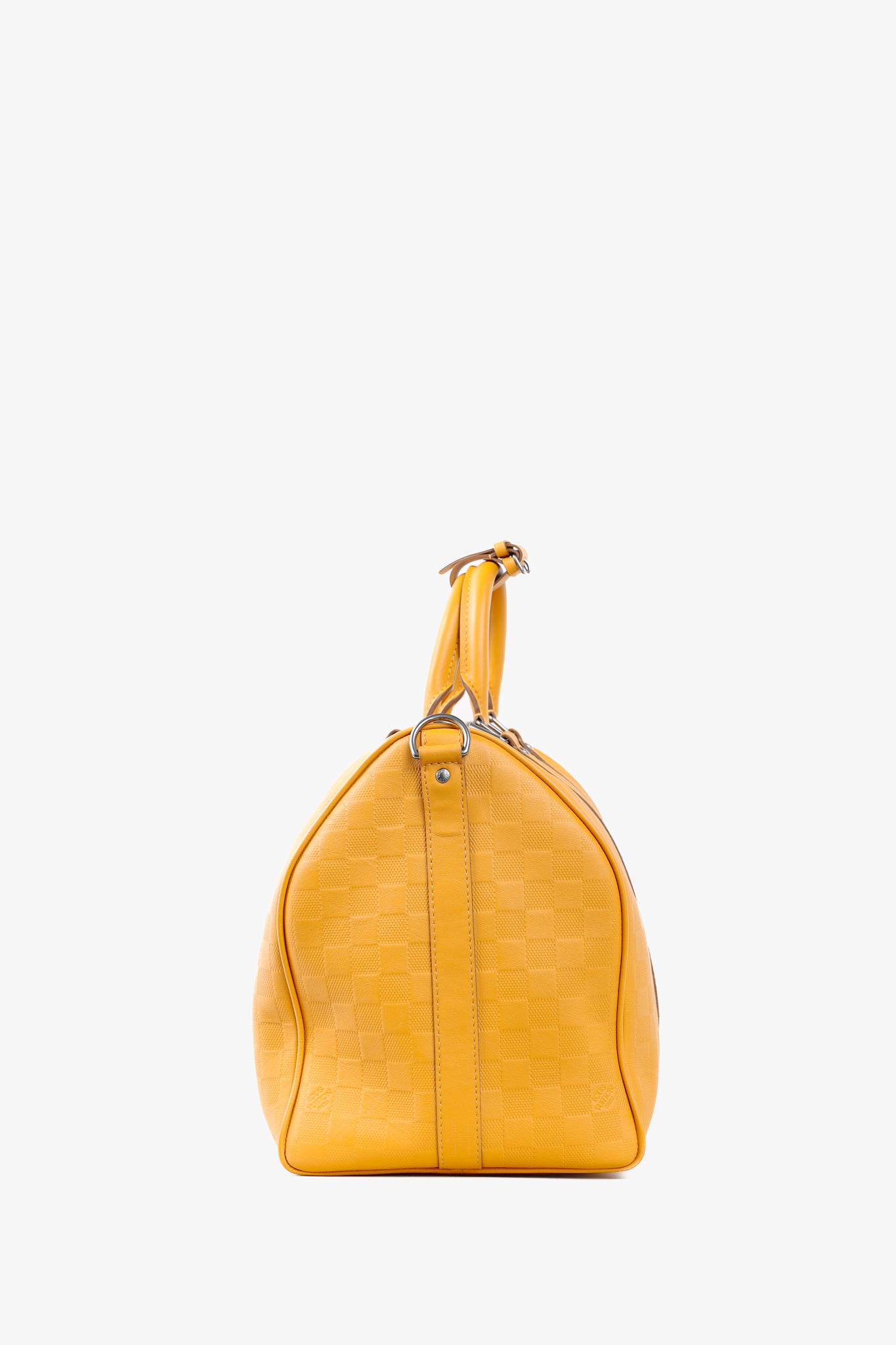 Louis Vuitton Keepall Bandouliere 45 in Damier Infiniti Safran Yellow Leather