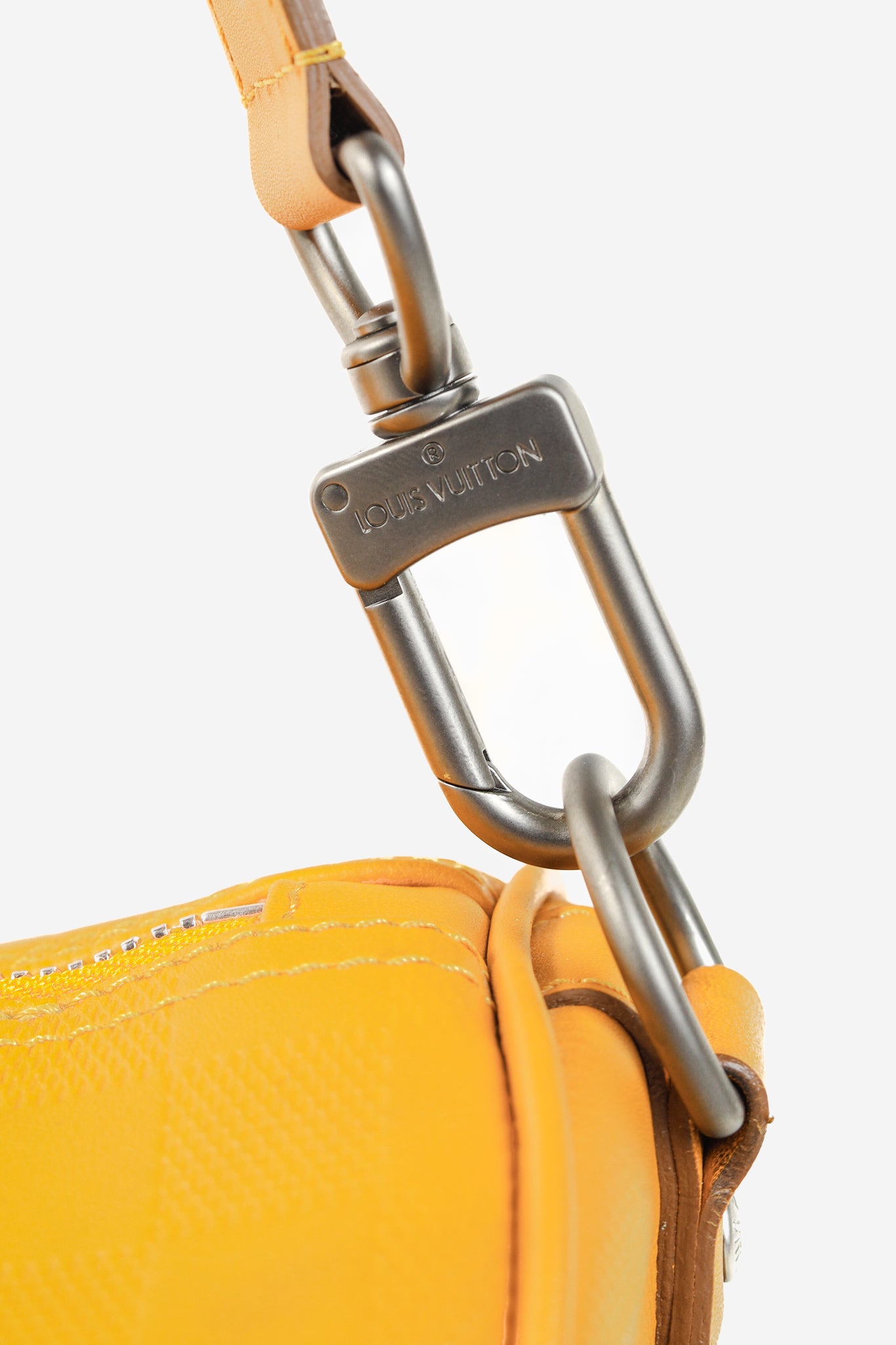 Louis Vuitton Keepall Bandouliere 45 in Damier Infiniti Safran Yellow Leather