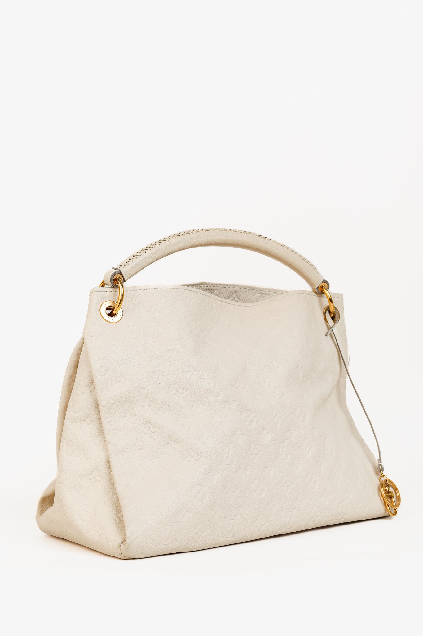 Louis Vuitton Artsy MM Creme Empreinte Leather Hobo Bag