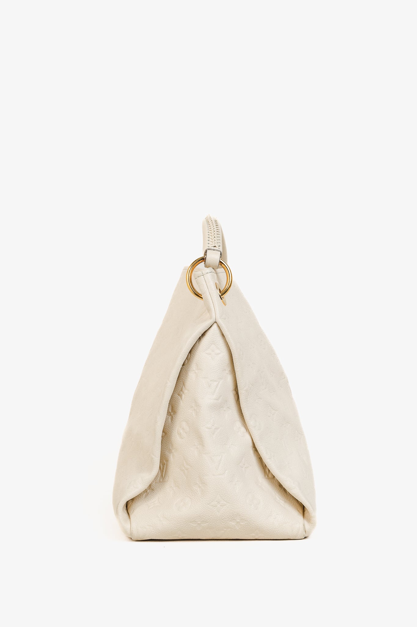 Louis Vuitton Artsy MM Creme Empreinte Leather Hobo Bag