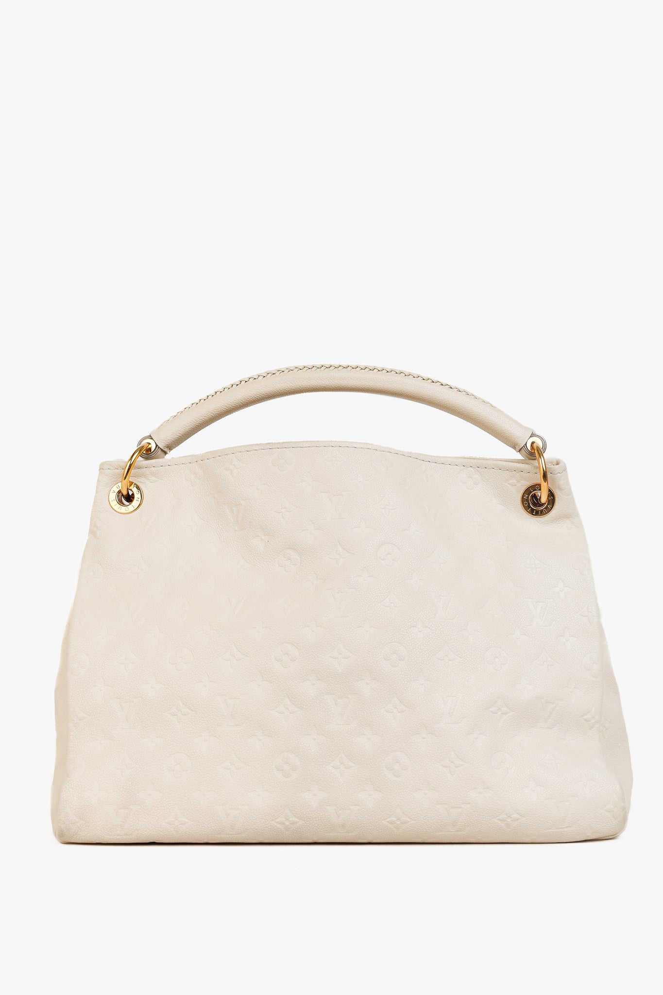Louis Vuitton Artsy MM Creme Empreinte Leather Hobo Bag