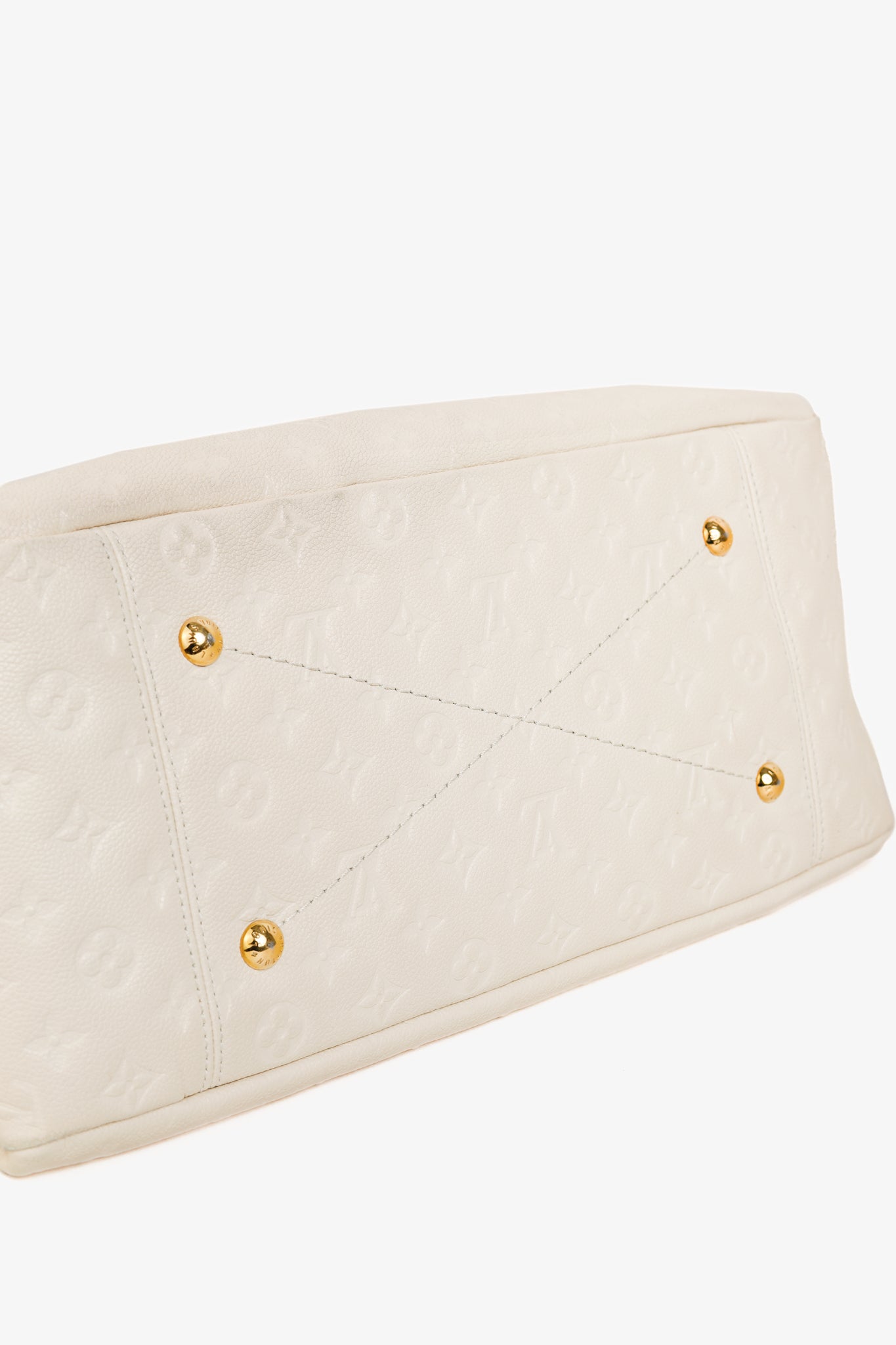 Louis Vuitton Artsy MM Creme Empreinte Leather Hobo Bag