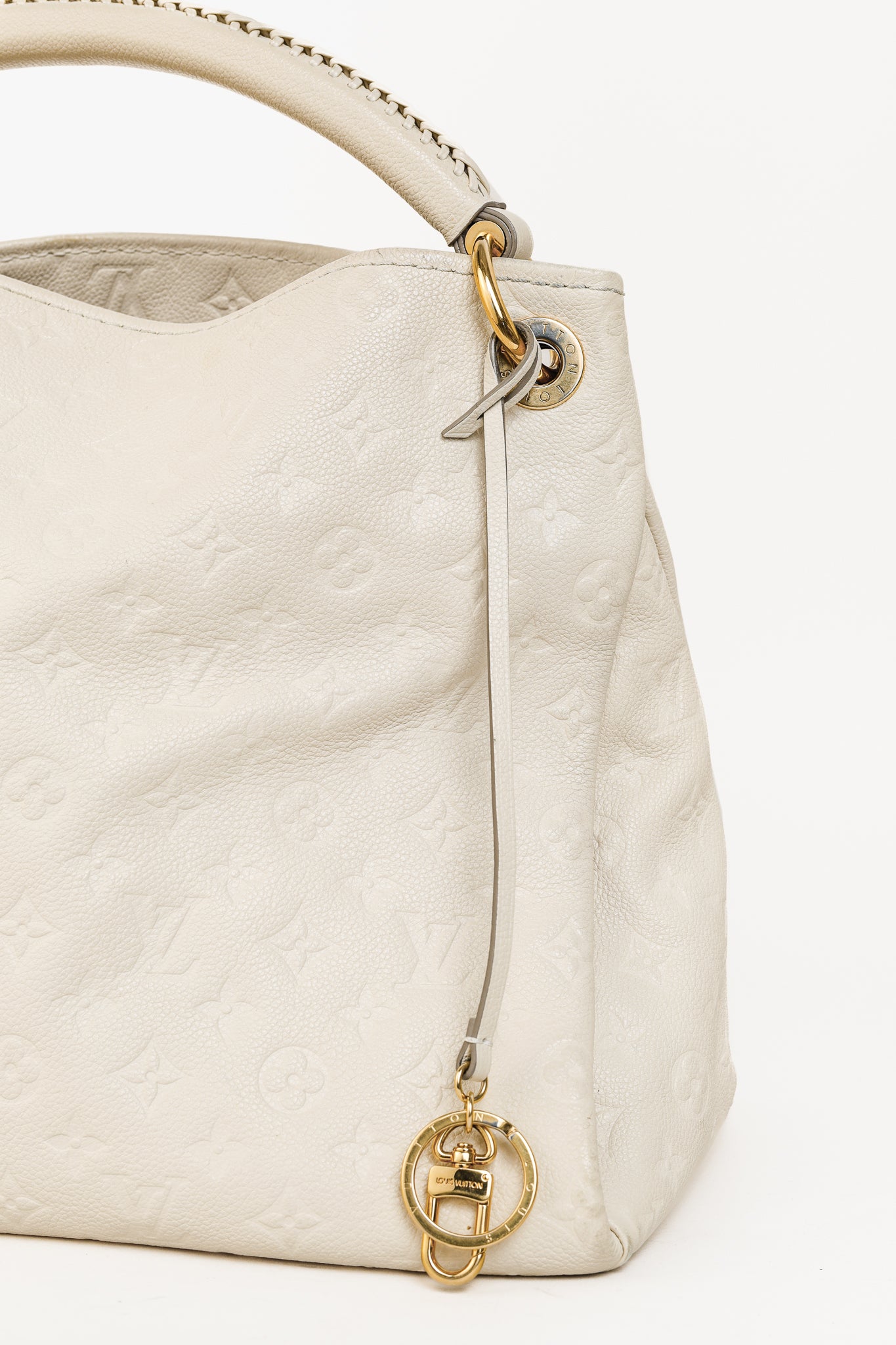 Louis Vuitton Artsy MM Creme Empreinte Leather Hobo Bag