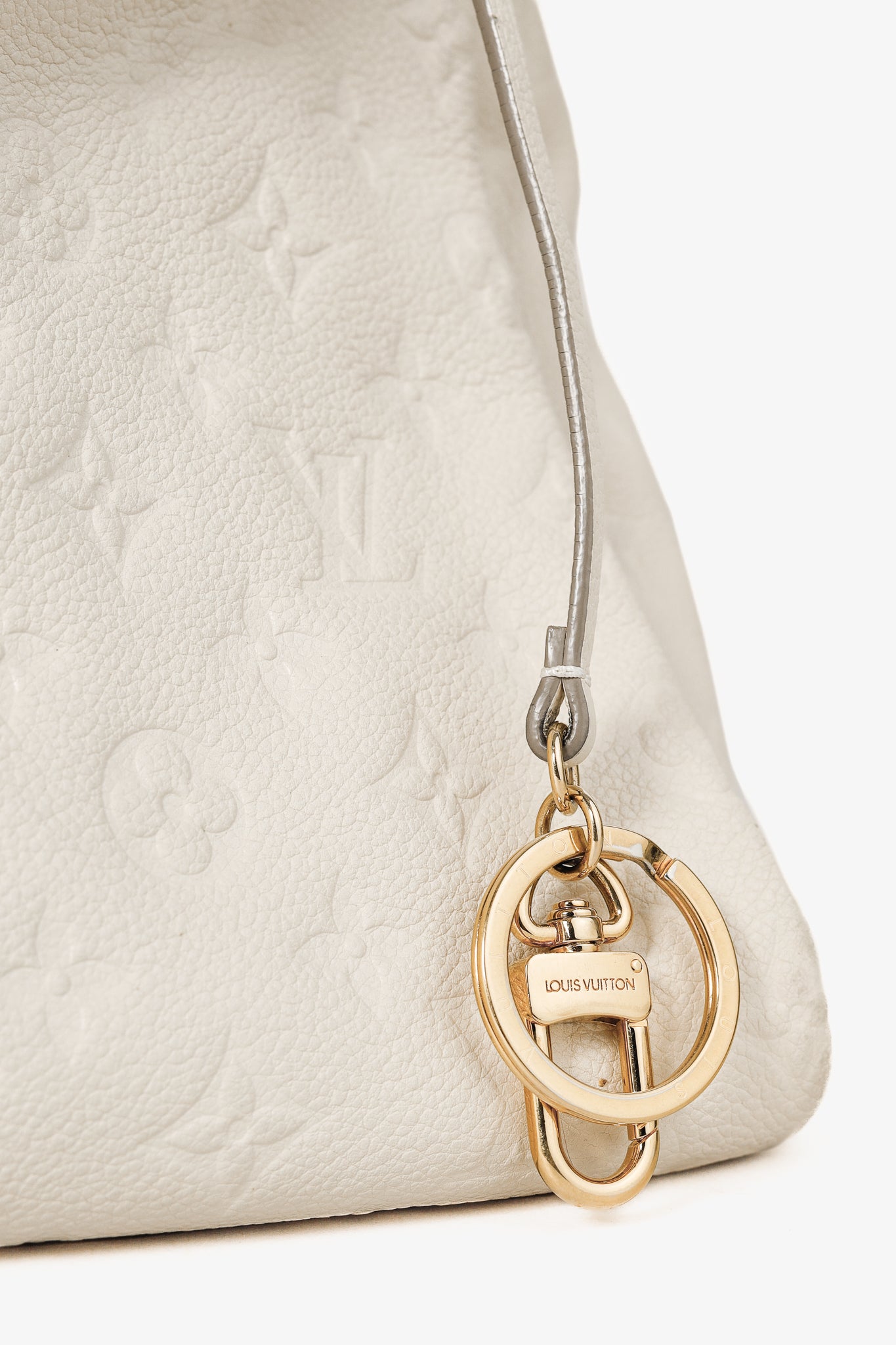 Louis Vuitton Artsy MM Creme Empreinte Leather Hobo Bag
