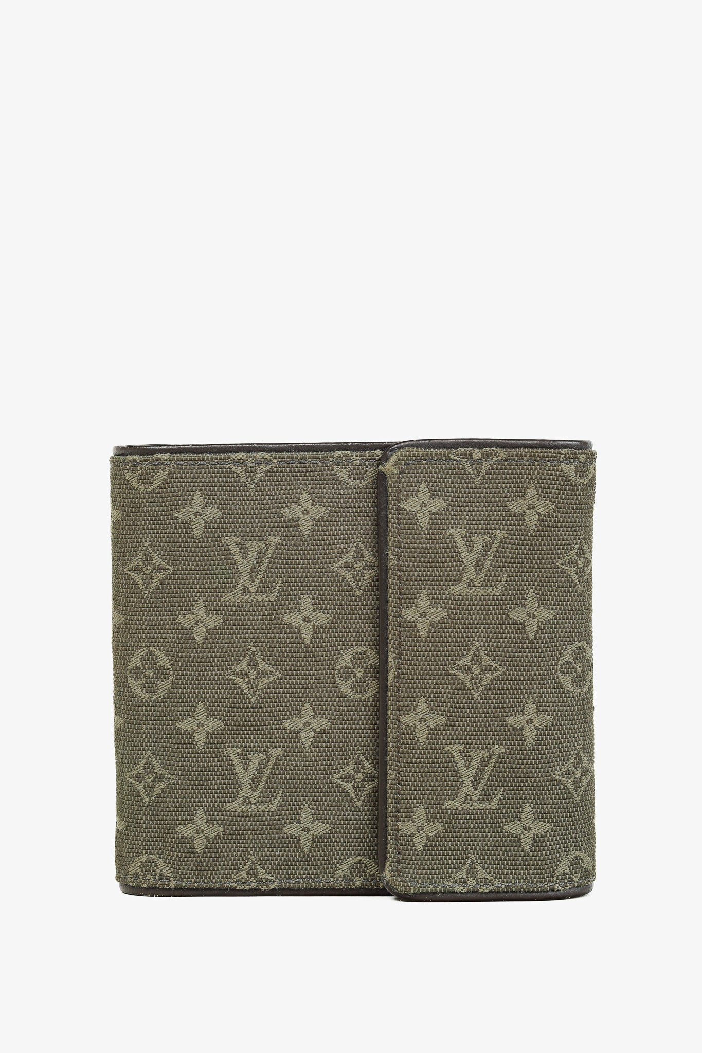 Louis Vuitton Porte-Billets Khaki Monogram Canvas Mini Lin Compact Wallet