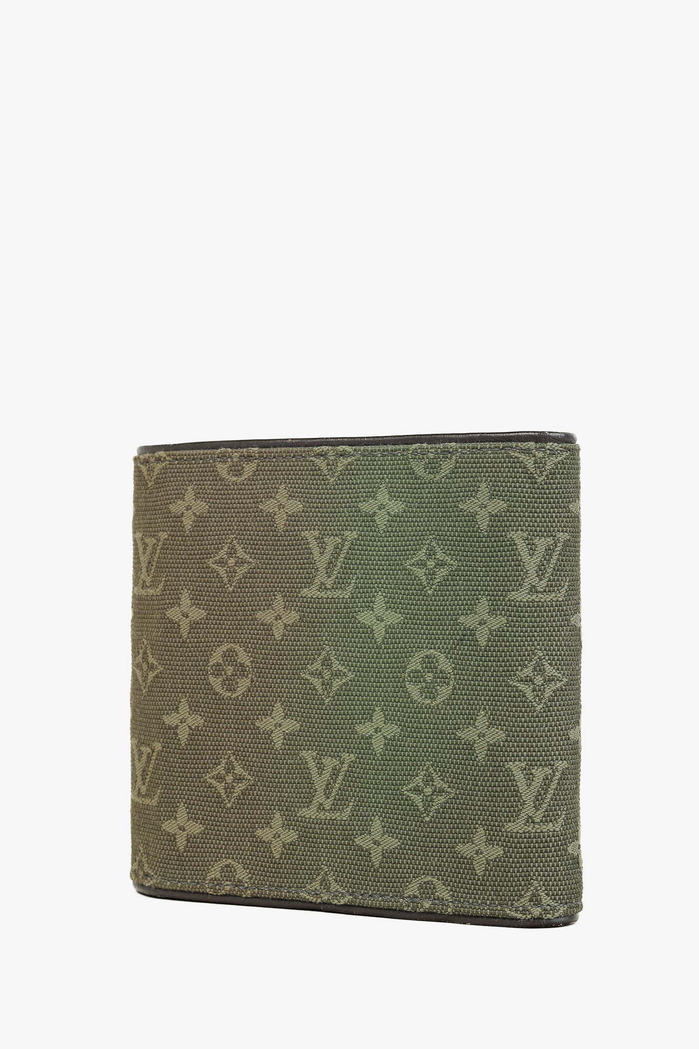 Louis Vuitton Porte-Billets Khaki Monogram Canvas Mini Lin Compact Wallet