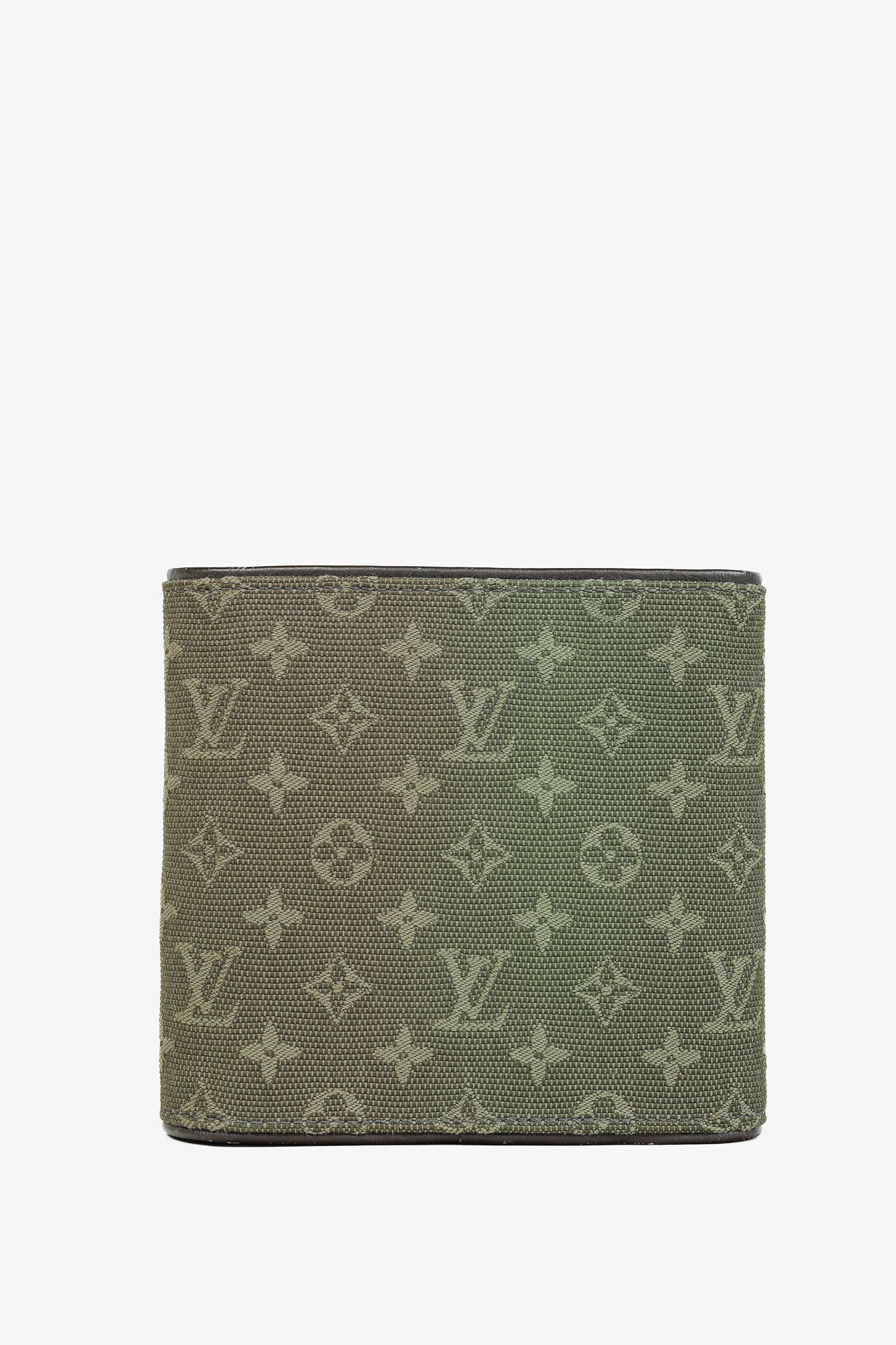 Louis Vuitton Porte-Billets Khaki Monogram Canvas Mini Lin Compact Wallet
