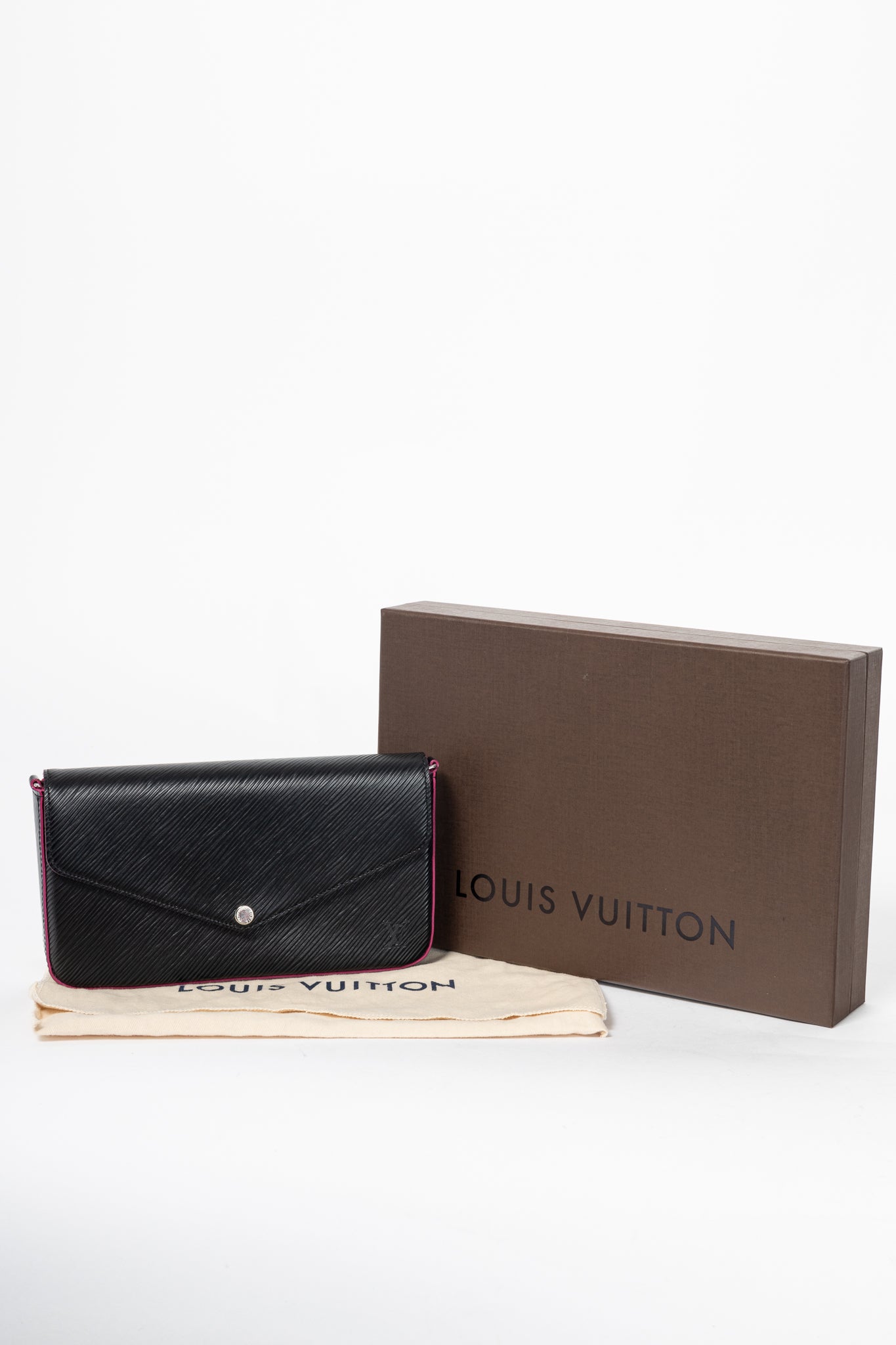 Louis Vuitton Felicie Noir & Fuchsia Epi Leather Pochette