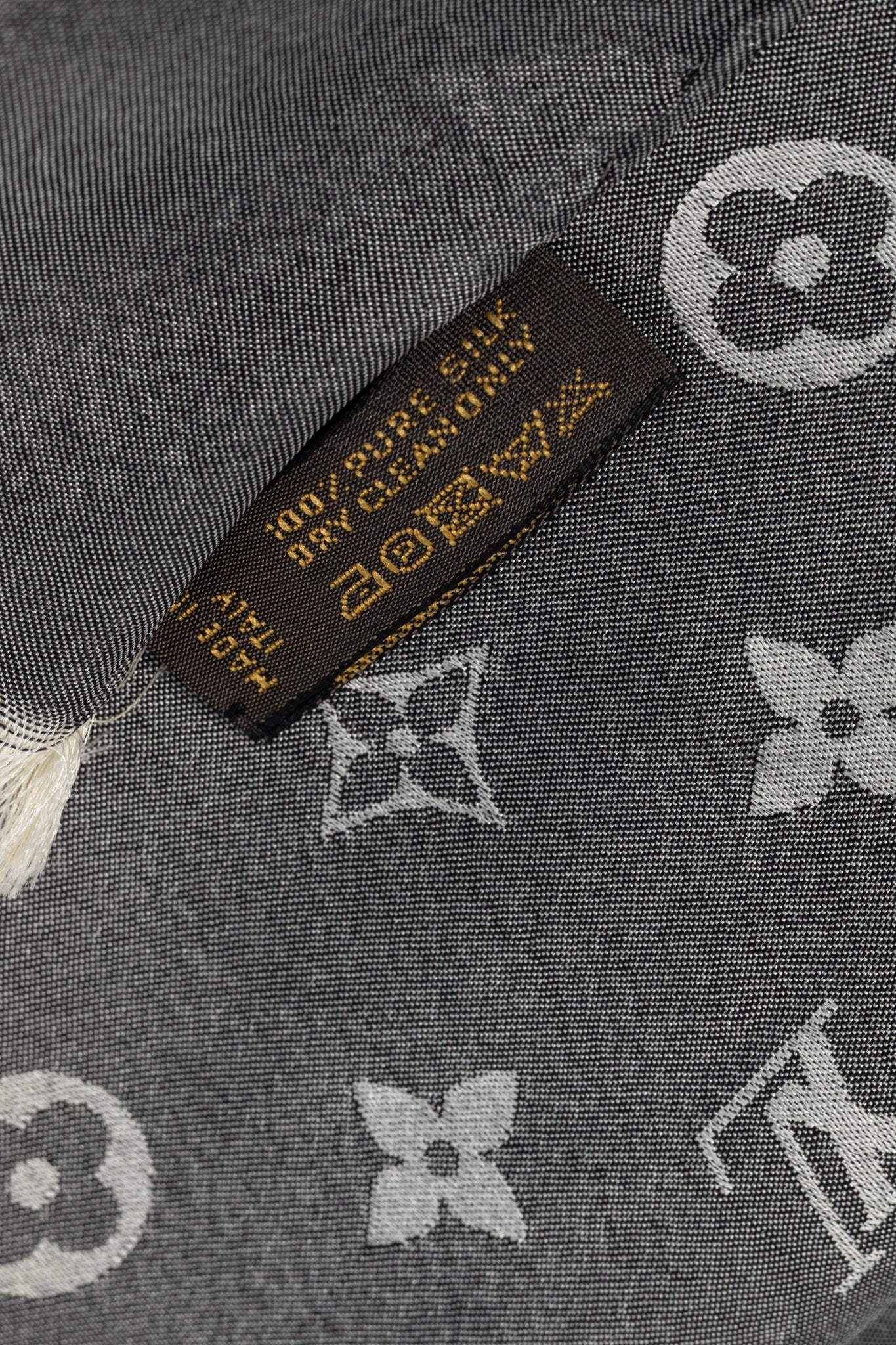 Louis Vuitton Capri Grey Silk Monogram Stole