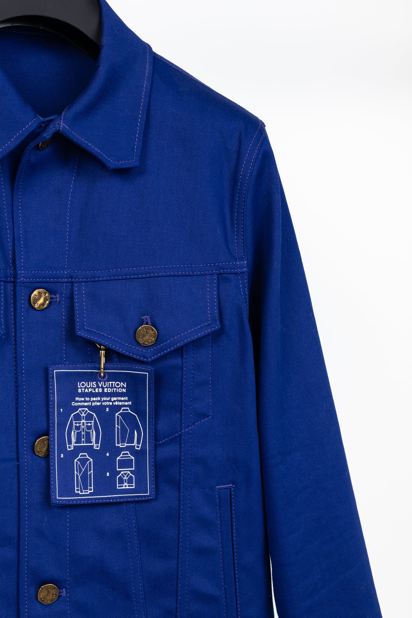 Louis Vuitton Staples Edition DNA Denim Cobalt Blue Jacket