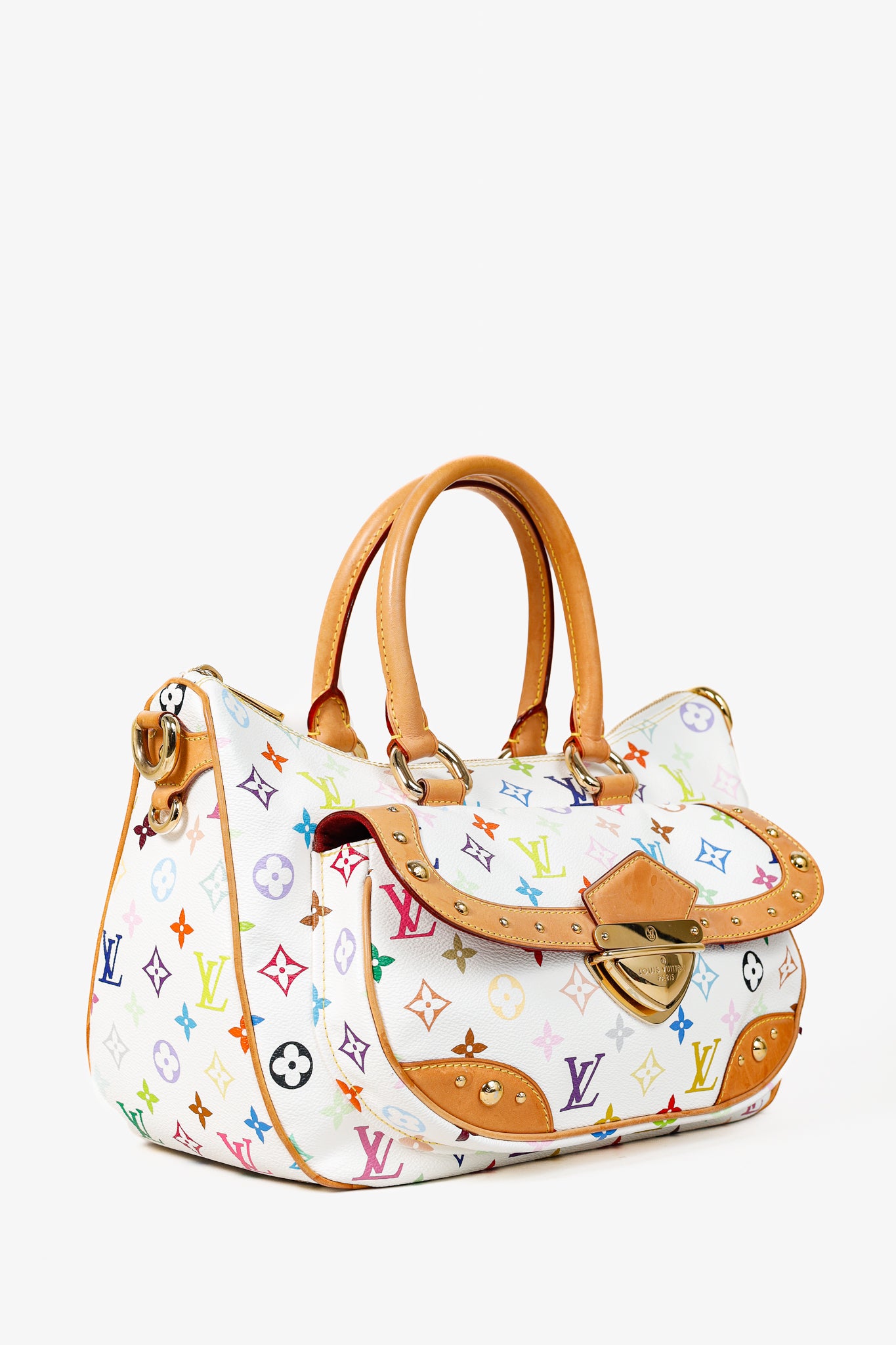Louis Vuitton x Takashi Murakami Rita White Multicolore Monogram Shoulder Bag