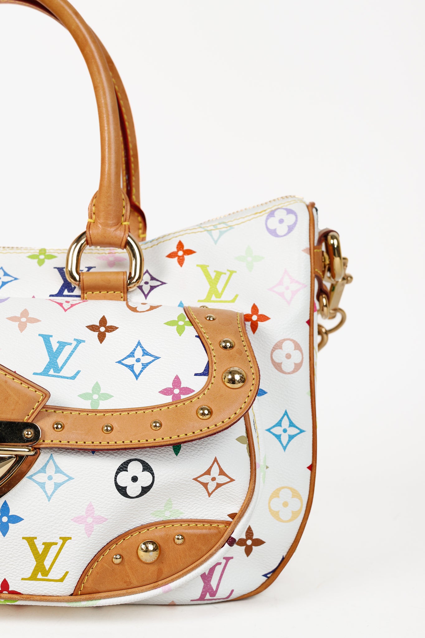 Louis Vuitton x Takashi Murakami Rita White Multicolore Monogram Shoulder Bag