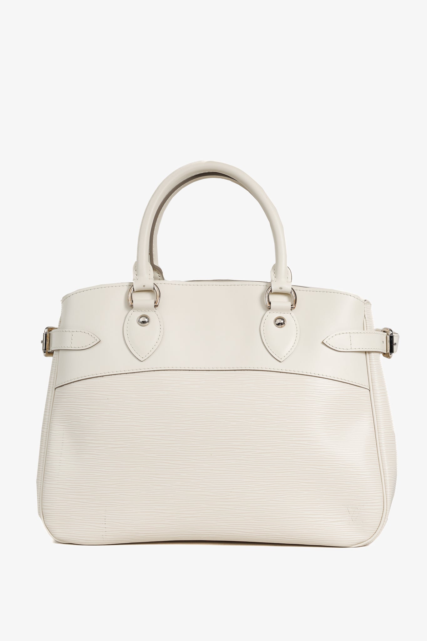 Louis Vuitton Passy PM White Epi Leather Tote Bag