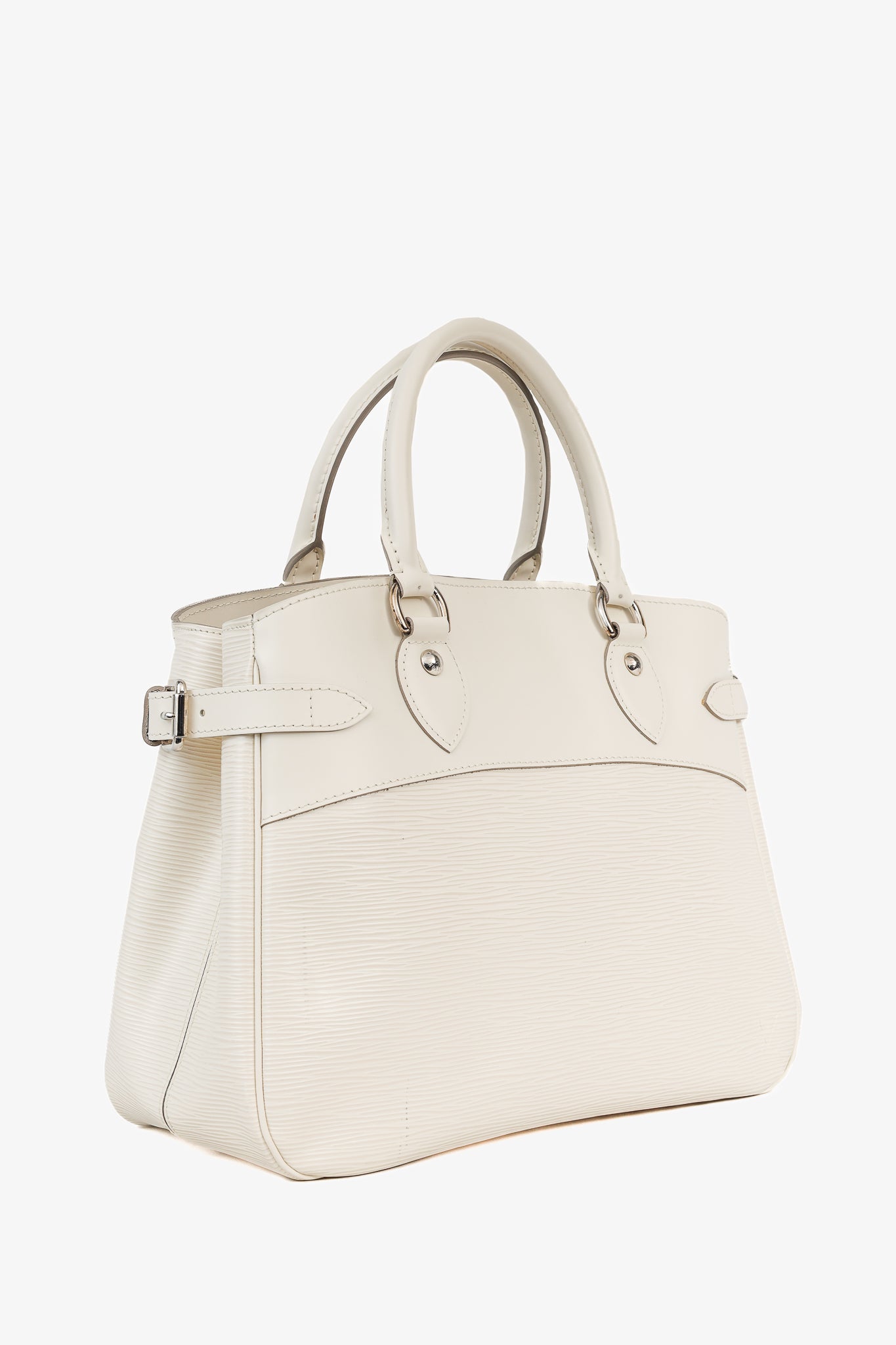 Louis Vuitton Passy PM White Epi Leather Tote Bag
