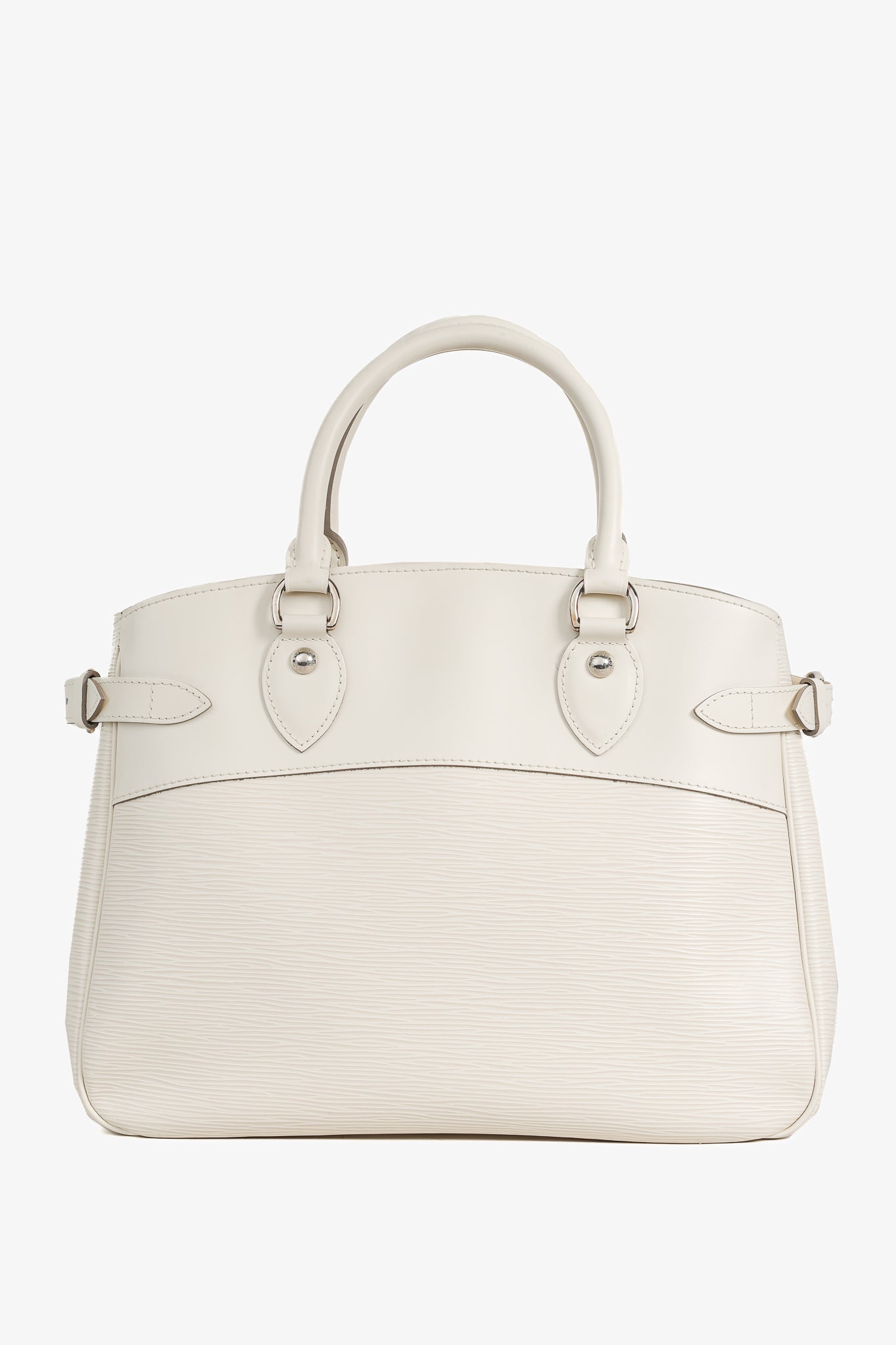 Louis Vuitton Passy PM White Epi Leather Tote Bag