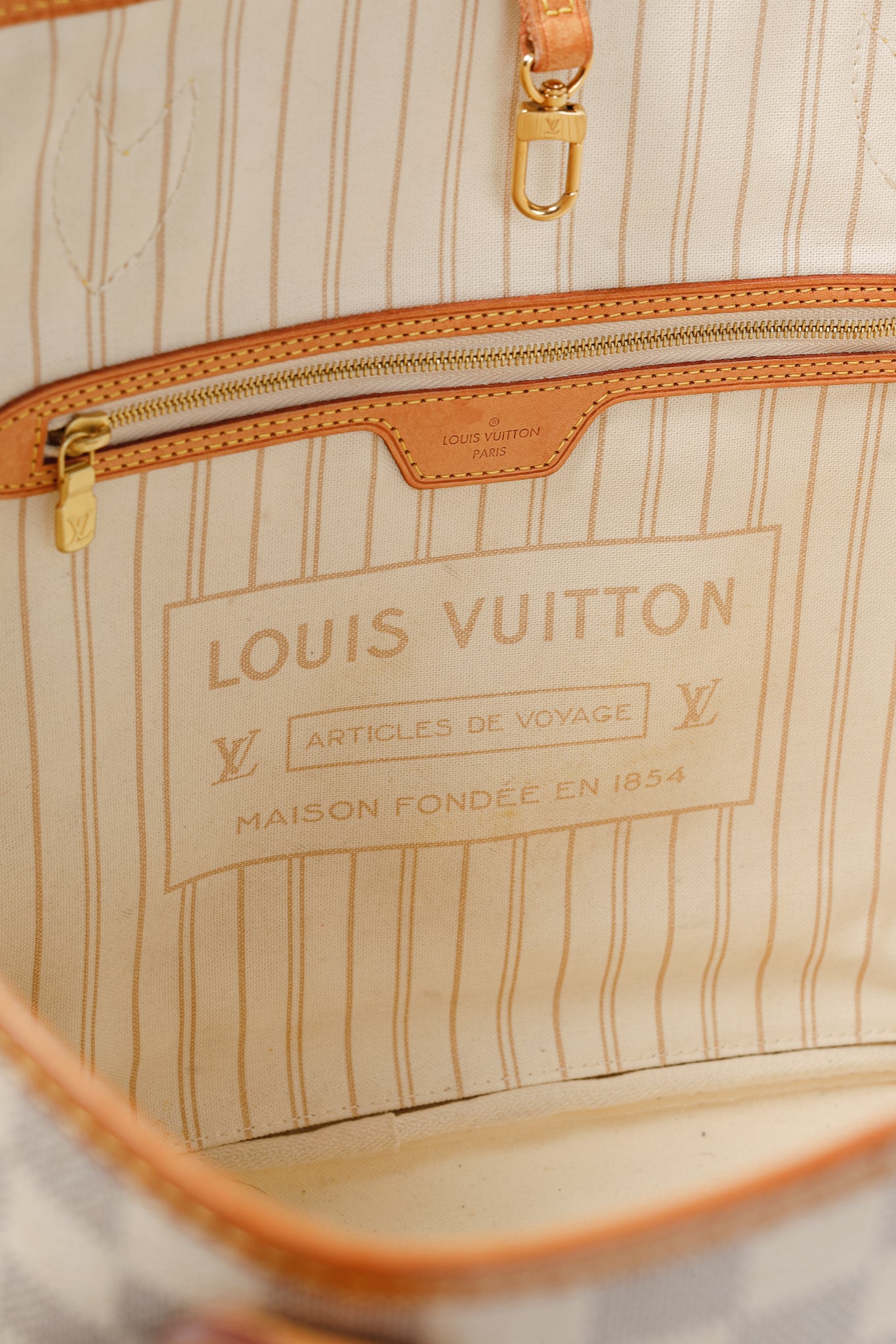 Louis Vuitton Neverfull MM Damier Azur Canvas Tote