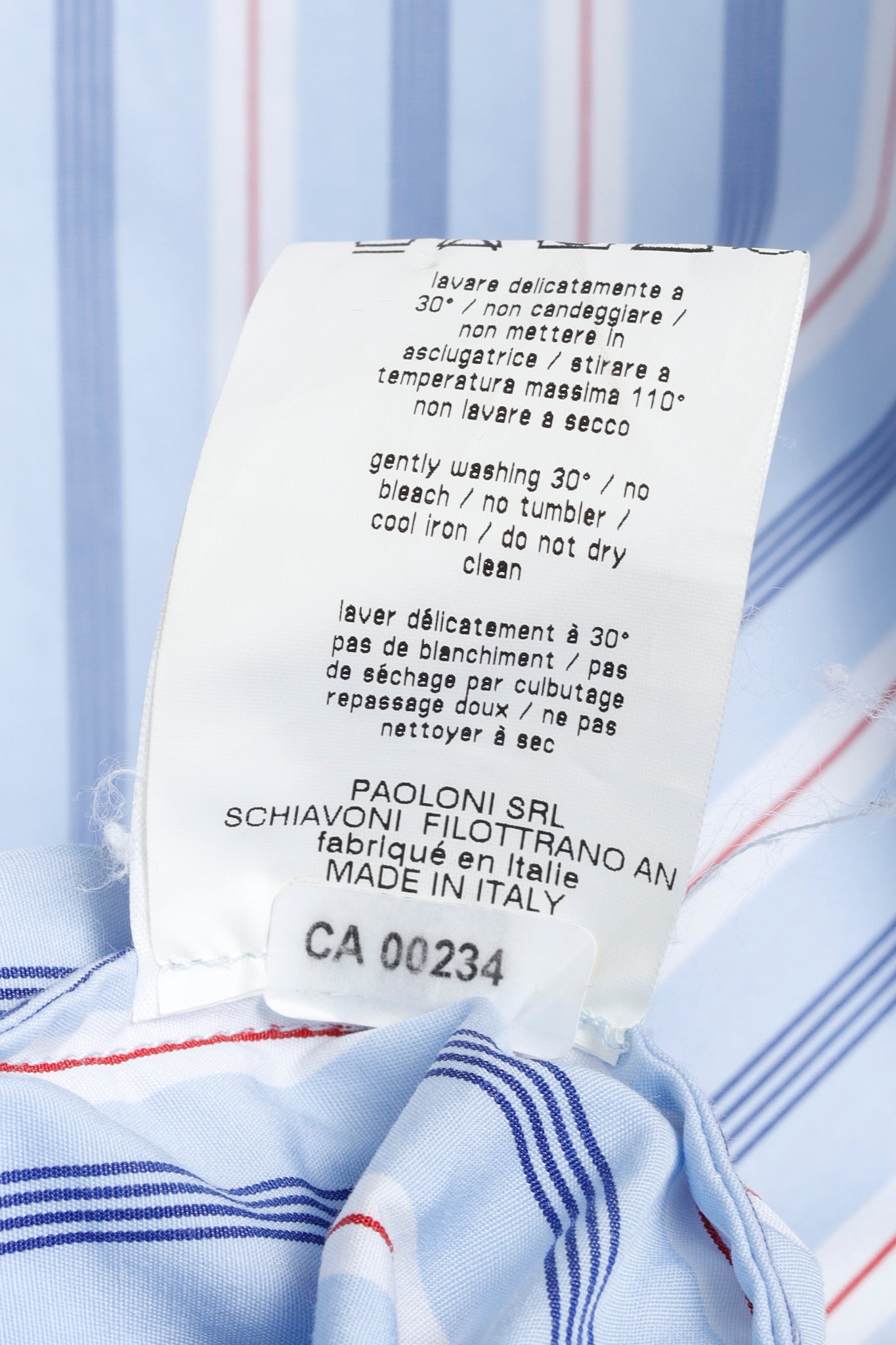 MSGM Milano Blue Striped Ruffled Arm Shirtdress