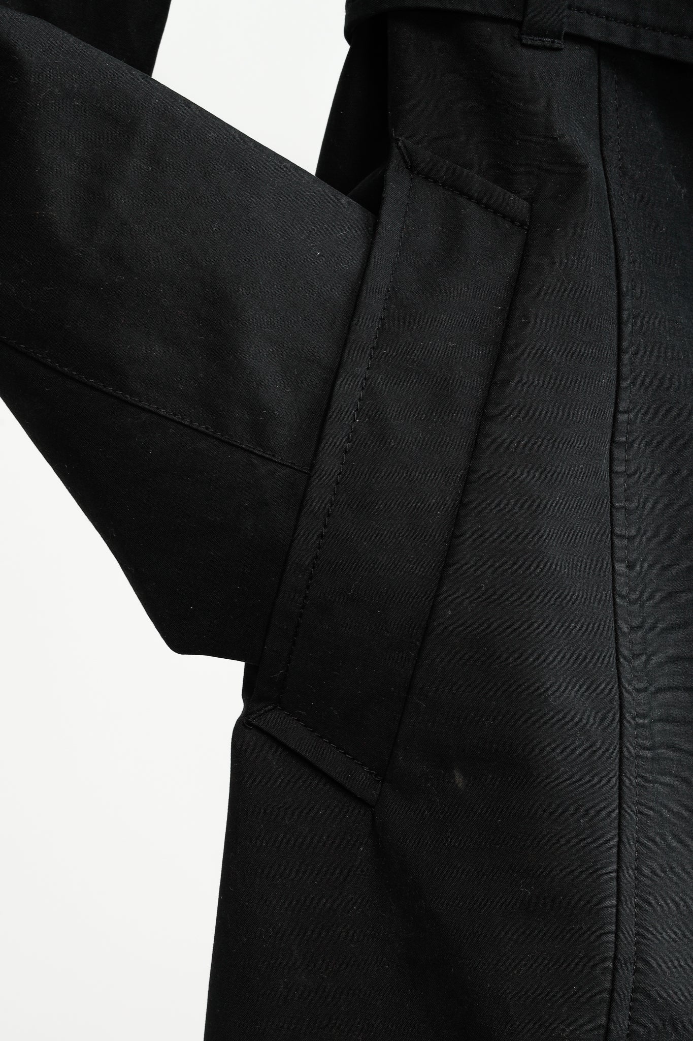 Mackage Lilith Black Cotton Quilted-Leather-Trim Belted Trench Coat