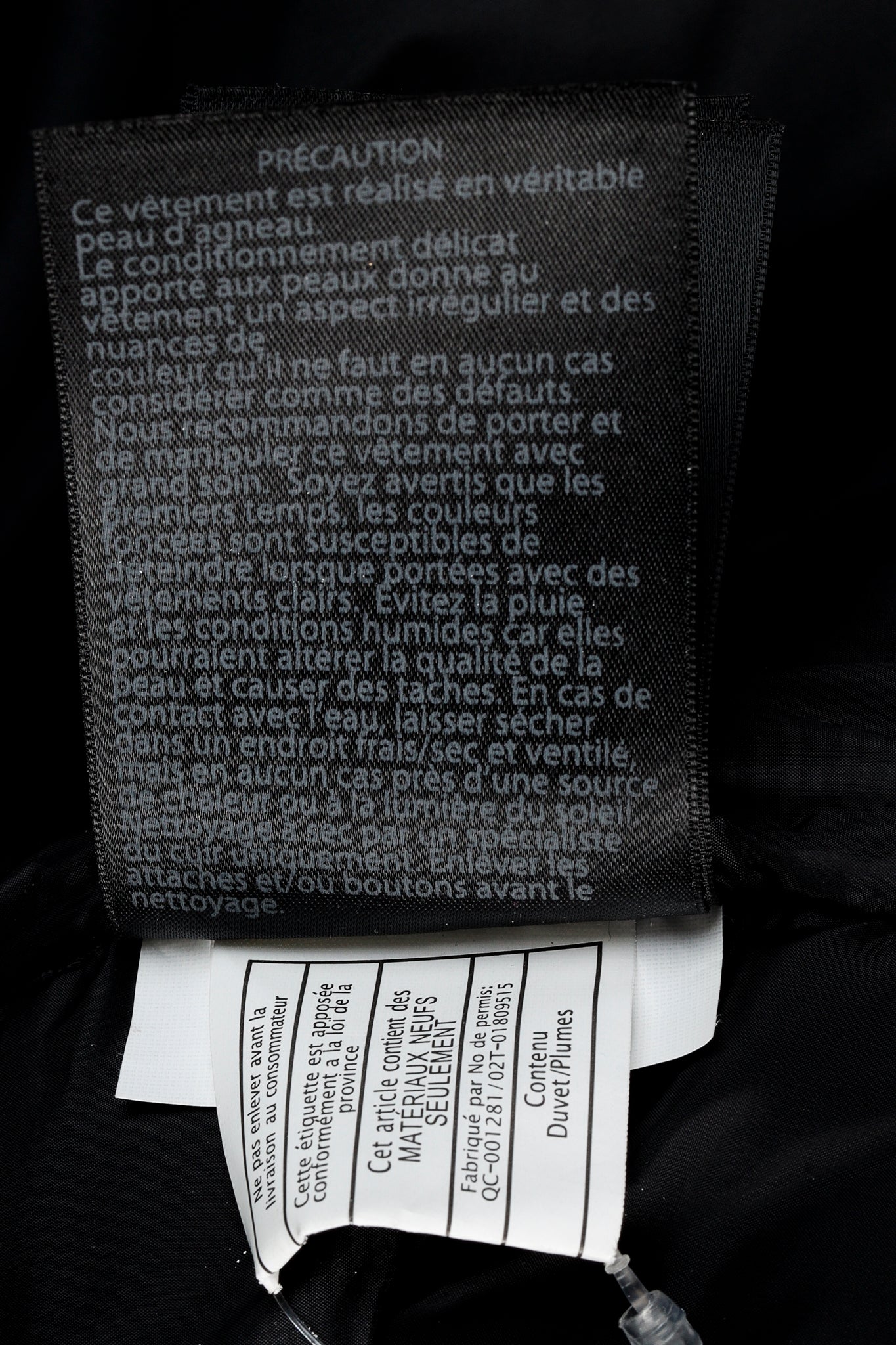 Mackage Black Leather Down-Filled Puffer Vest
