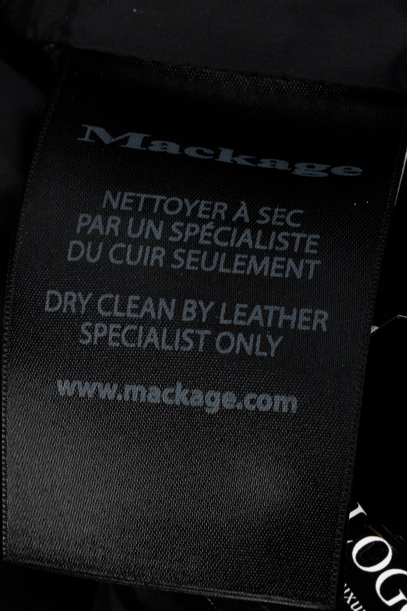 Mackage Black Leather Down-Filled Puffer Vest