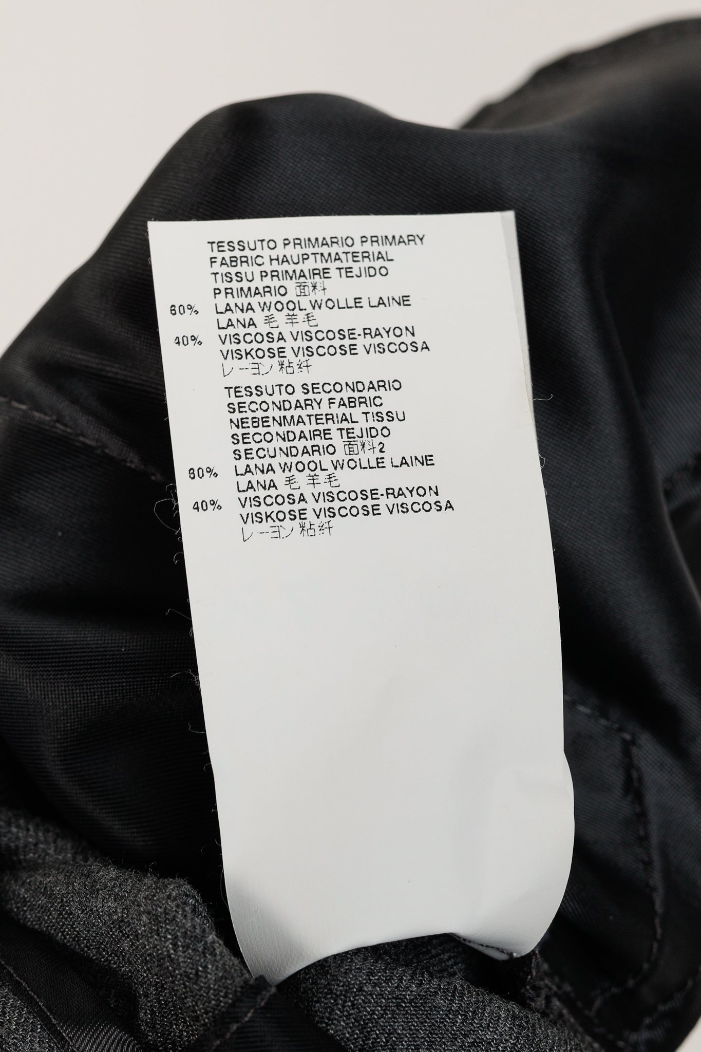MM6 Maison Martin Margiela SS/15 Grey Wool-Blend Gabardine Tapered Trousers